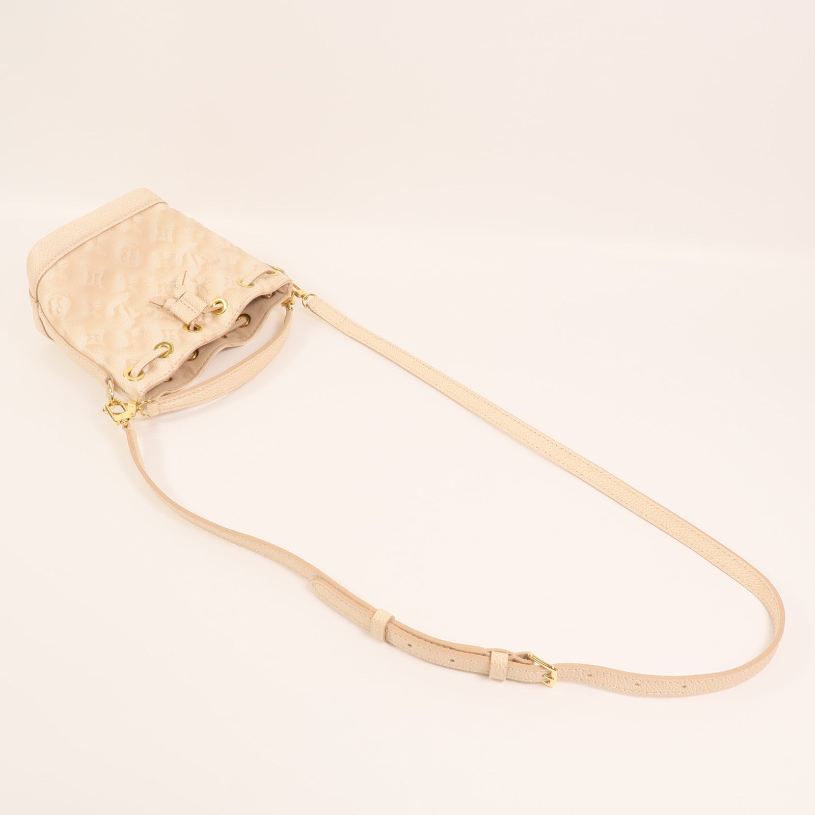 LOUIS VUITTON Monogram Empreinte Nano Noe金扣手挽肩背兩用袋