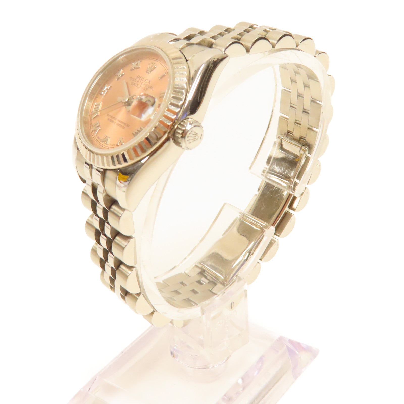 ROLEX Lady Datejust不鏽鋼手錶自動機芯粉紅色