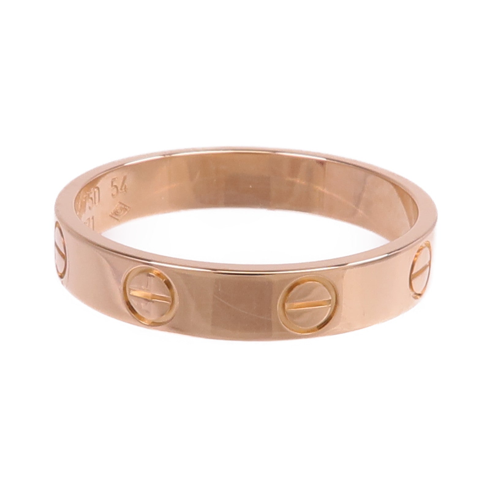 CARTIER 18K玫瑰金Mini Love Ring戒指Cartier#54/US#7