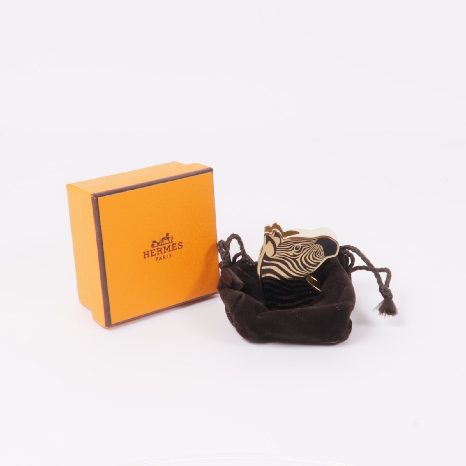 HERMES 金屬Zebre Scarf Ring圍巾環