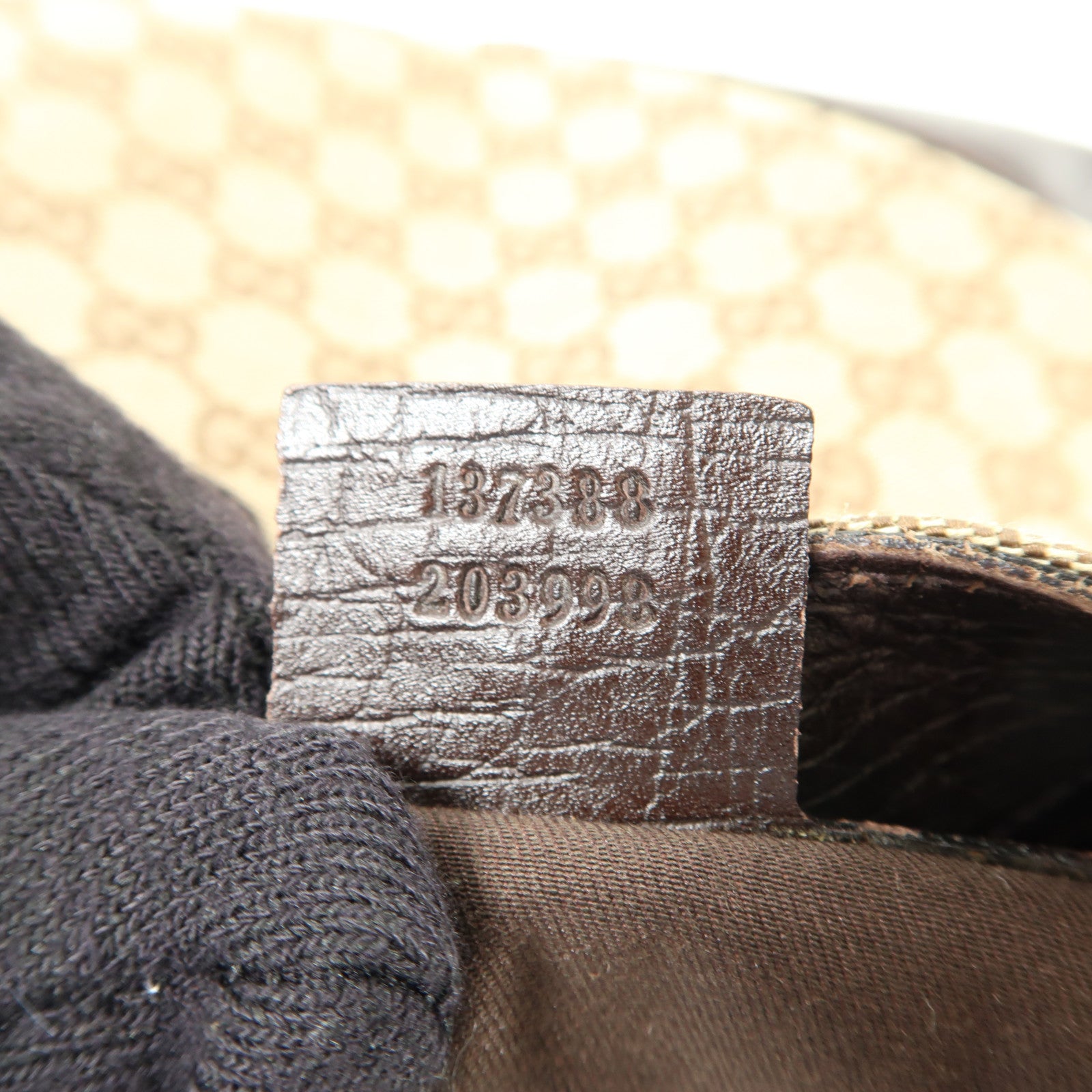GUCCI 帆布Horsebit Bag金扣肩背袋啡色