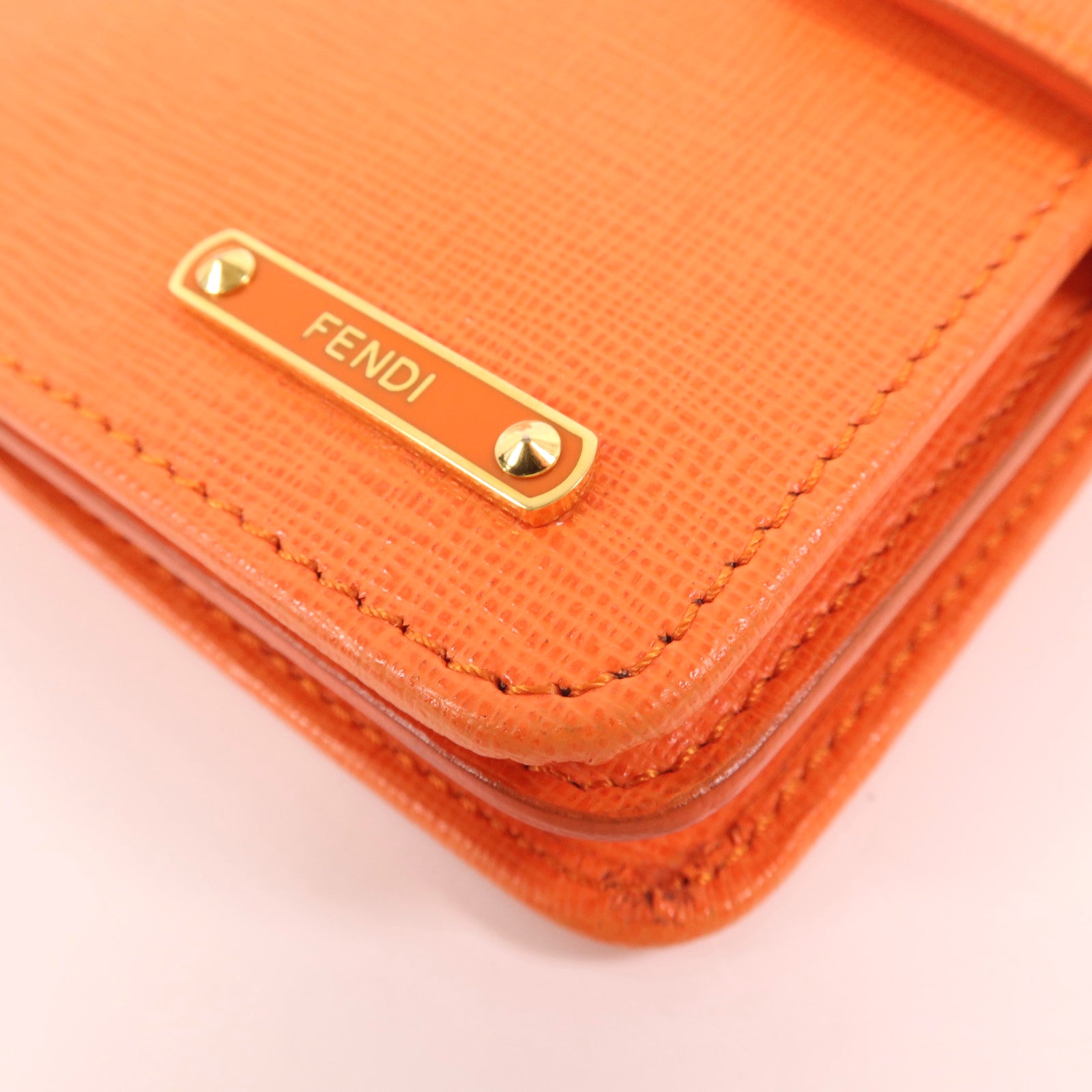 FENDI 牛皮皮革Wallet金扣錢包
