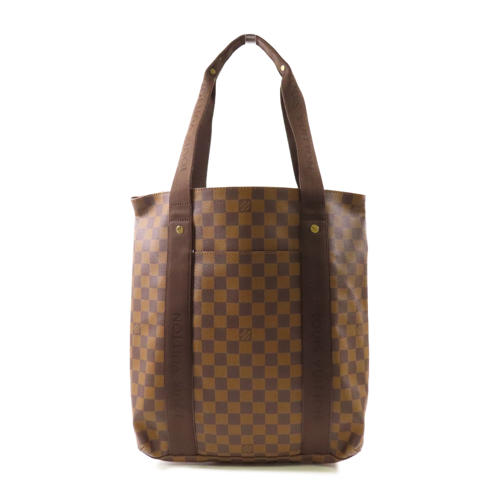 LOUIS VUITTON Damier Beaubourg金扣肩背袋棕色