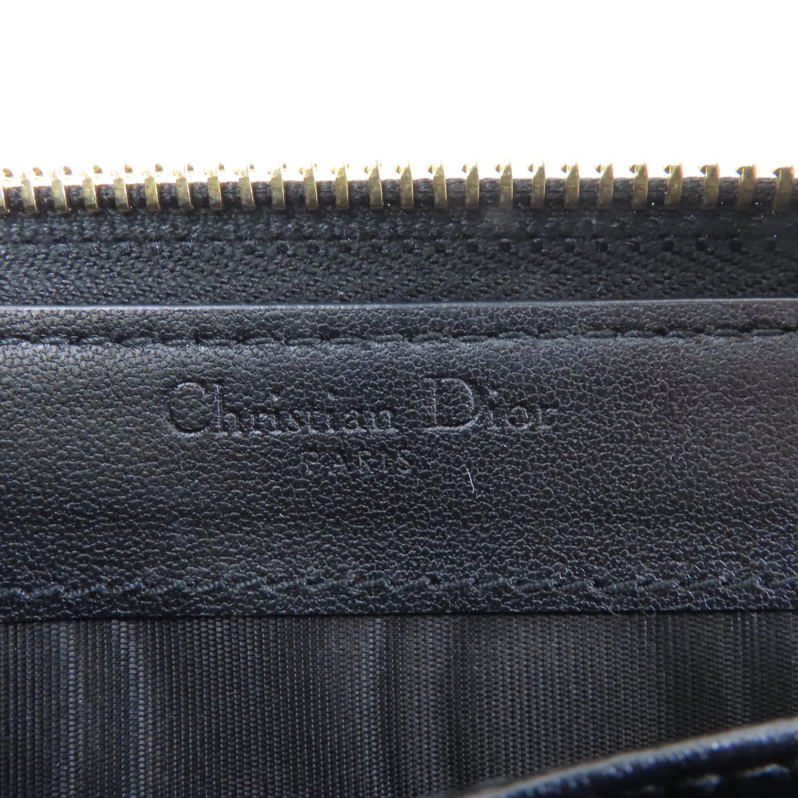 Dior 羊皮皮革Long Wallet金扣長錢包黑色