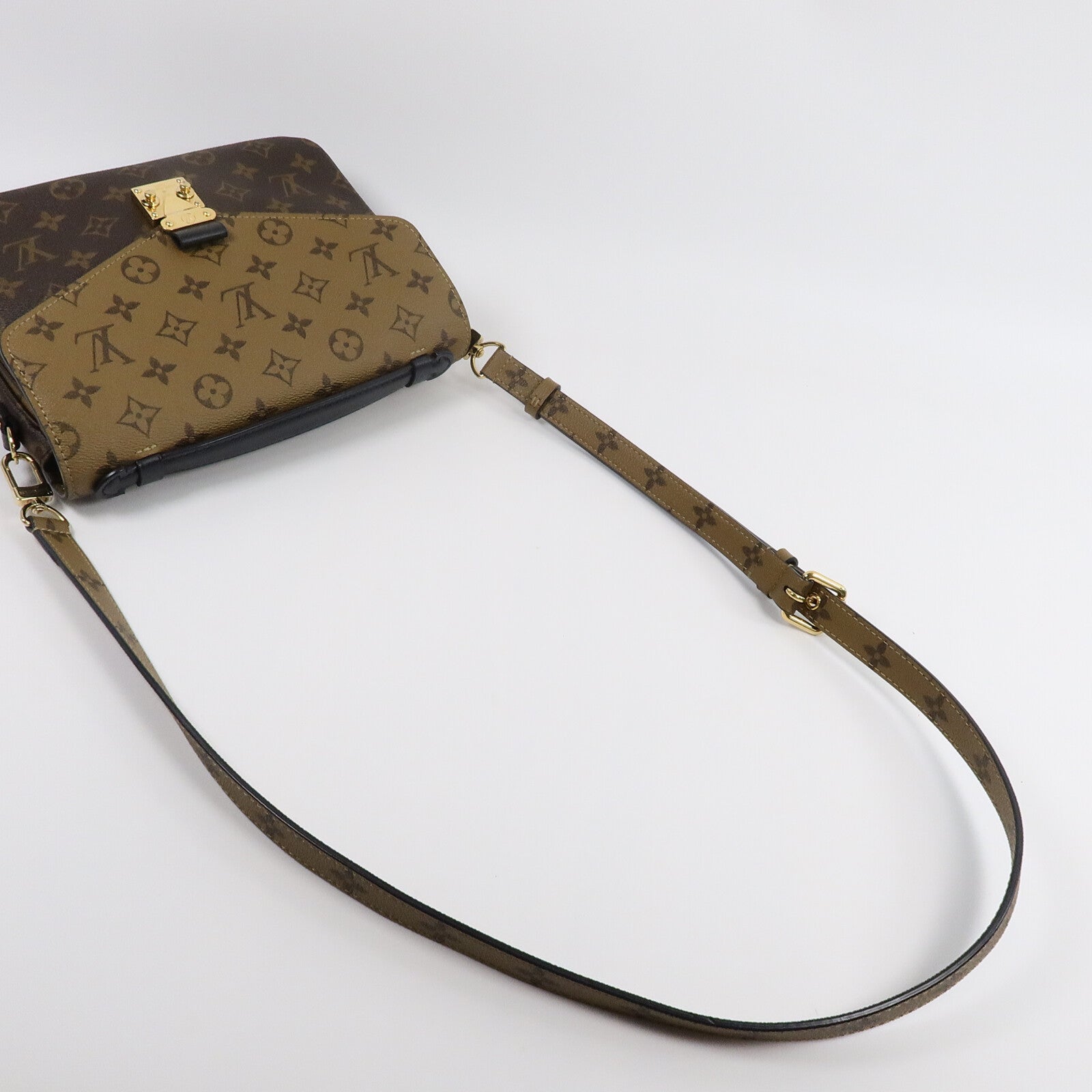 LOUIS VUITTON Monogram Reverse Pochette Metis手挽肩背兩用袋