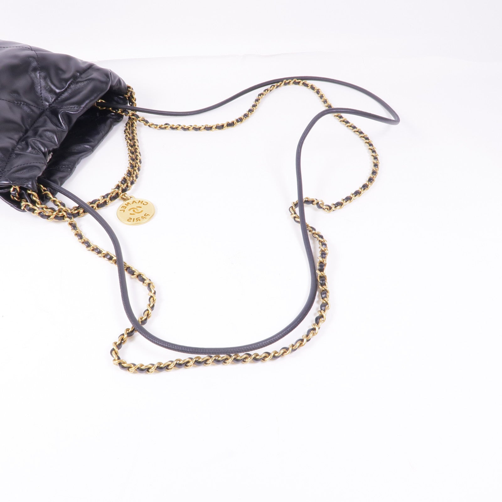 CHANEL 牛皮皮革Chanel 22 Mini金扣手挽肩背兩用袋