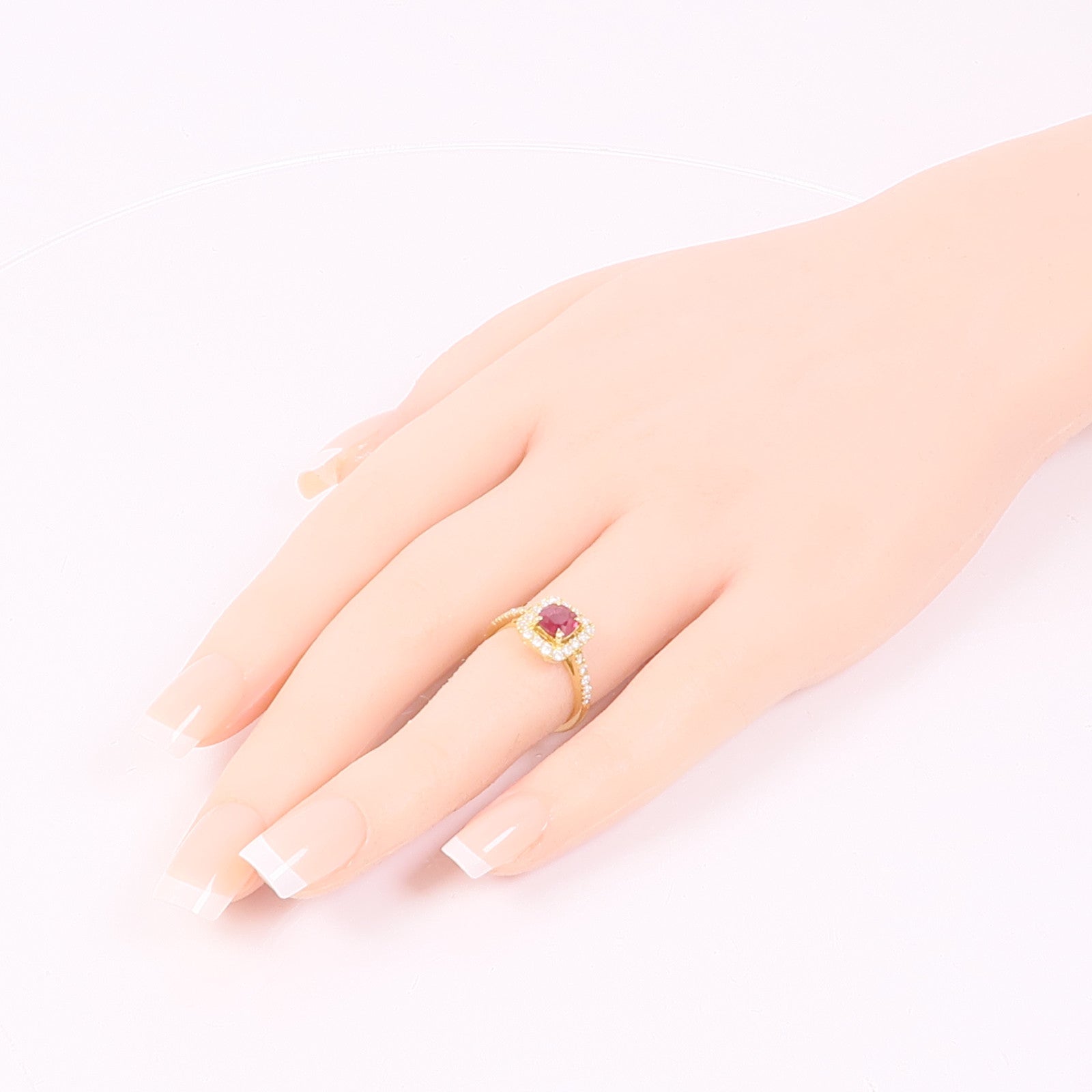 JEWELRY 18K黃金Ruby/Diamond Ring紅寶石/鑽石戒指US#5.25