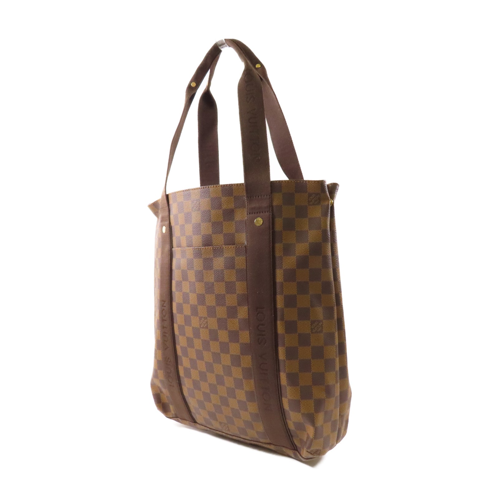 LOUIS VUITTON Damier Beaubourg金扣肩背袋棕色