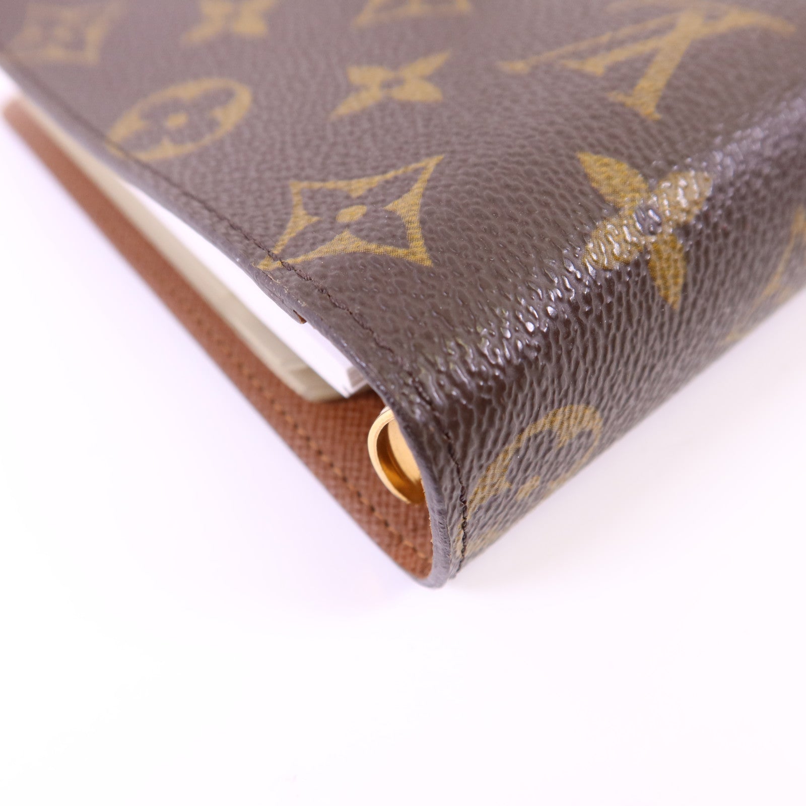 LOUIS VUITTON Monogram Agende MM金扣手帳簿R20105