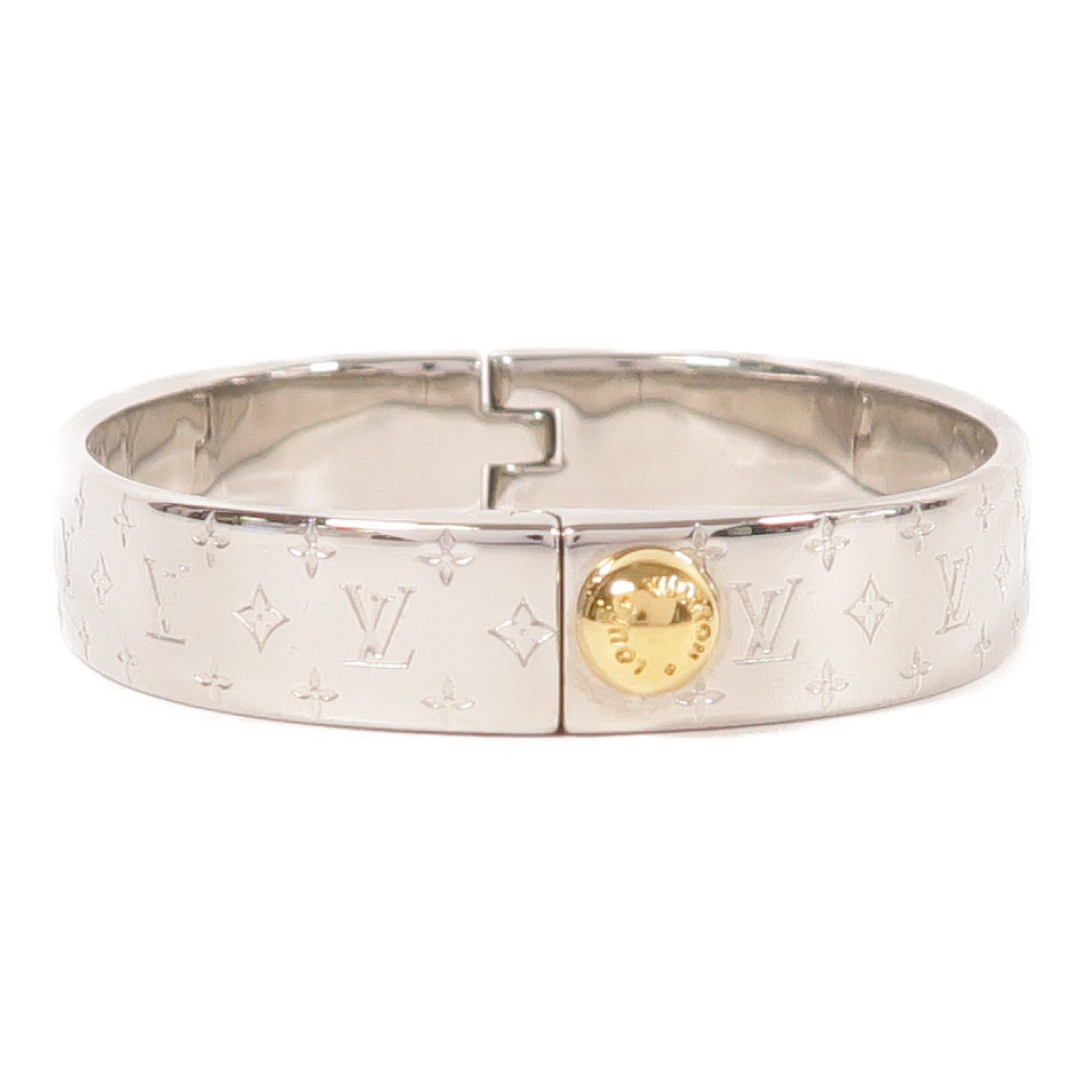 LOUIS VUITTON 金屬Nanogram Cuff手鐲