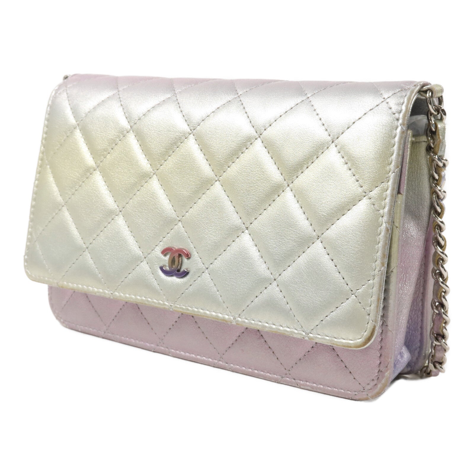 CHANEL 牛皮皮革WOC Wallet On Chain鏈帶肩背袋