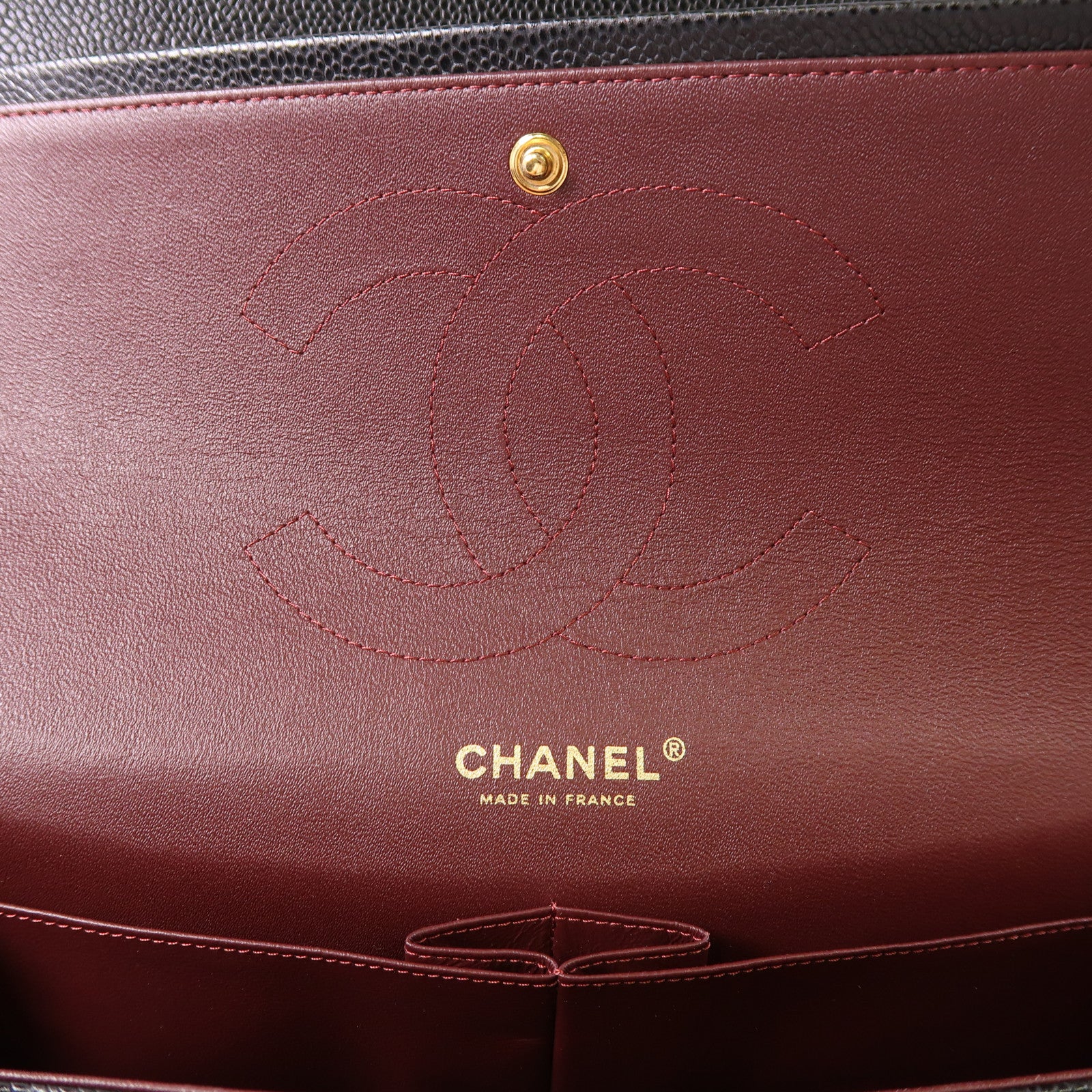 CHANEL CC GHW Large Classic Chain Shoulder Bag Calfskin Leather Black