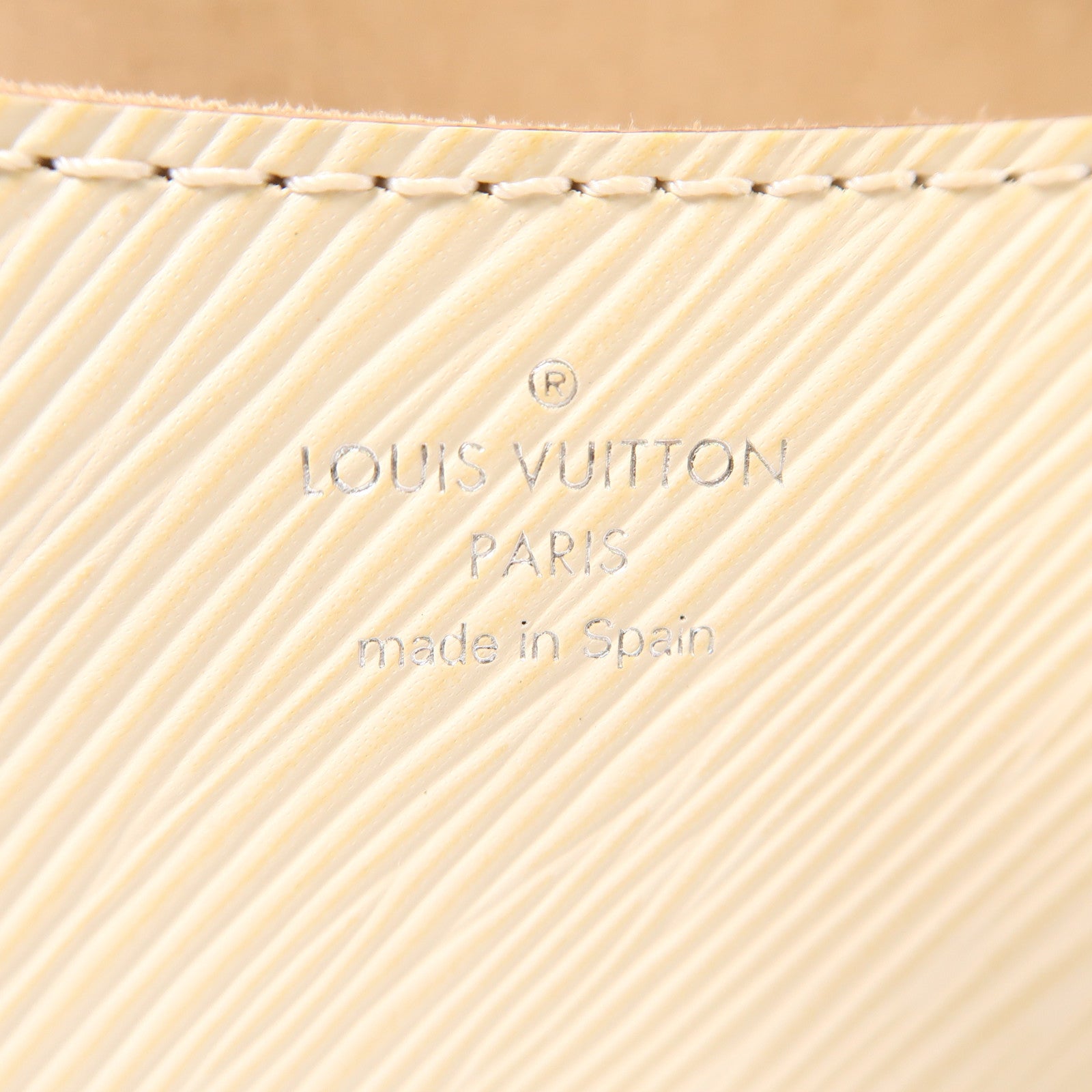 LOUIS VUITTON Epi Buci銀扣肩背袋米色