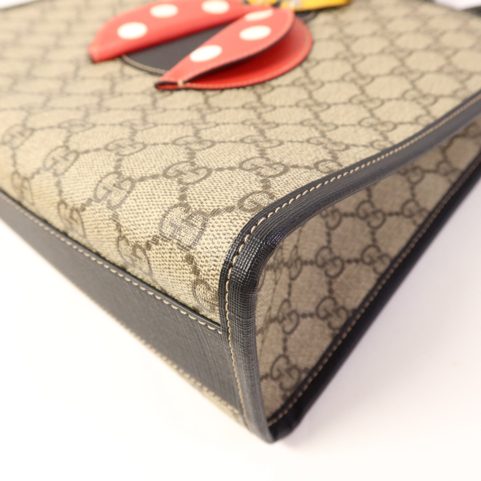 GUCCI 塗層帆布Ladybug Kids Tote Bag銀扣手挽肩背兩用袋