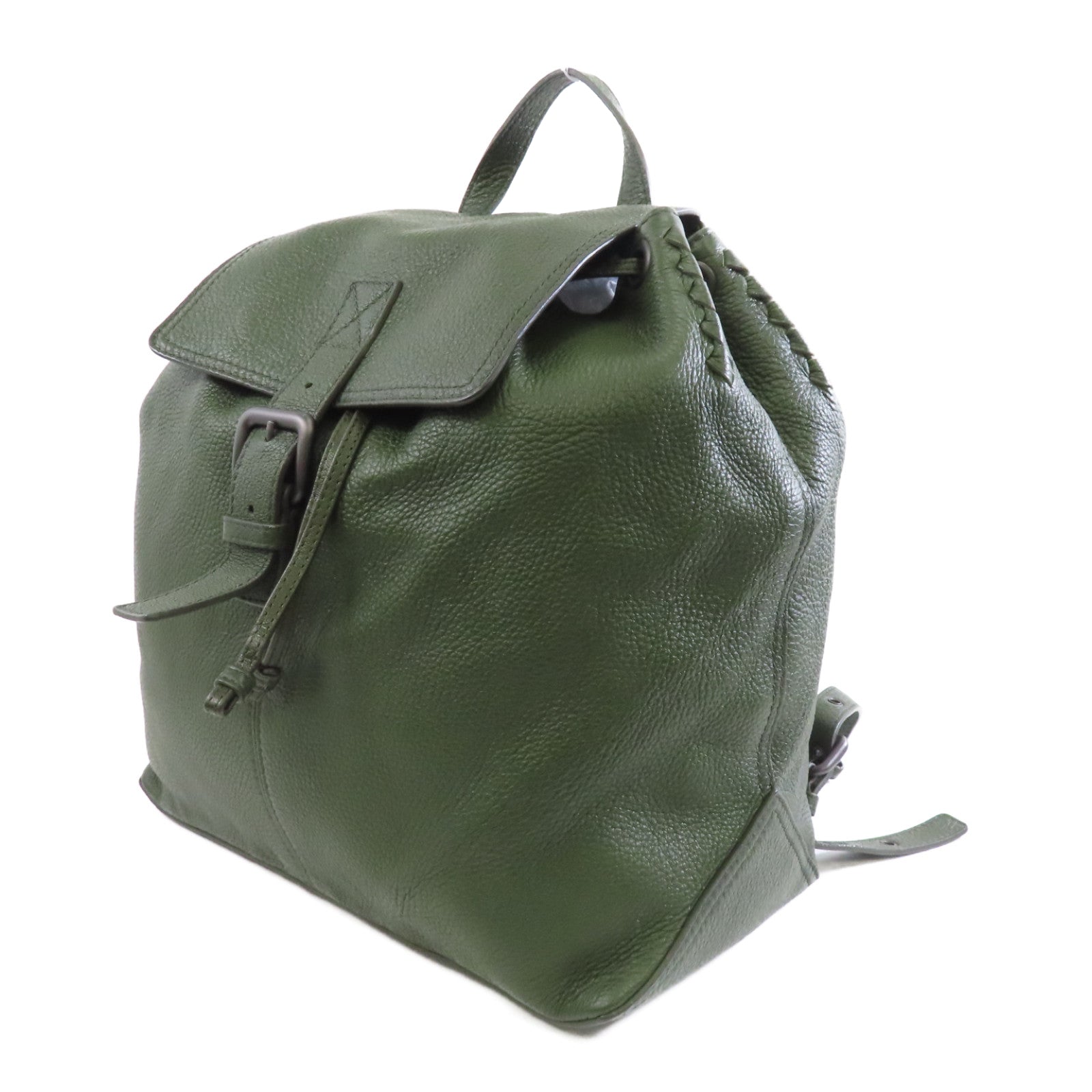 BOTTEGA VENETA 牛皮皮革Rucksack背包墨綠色