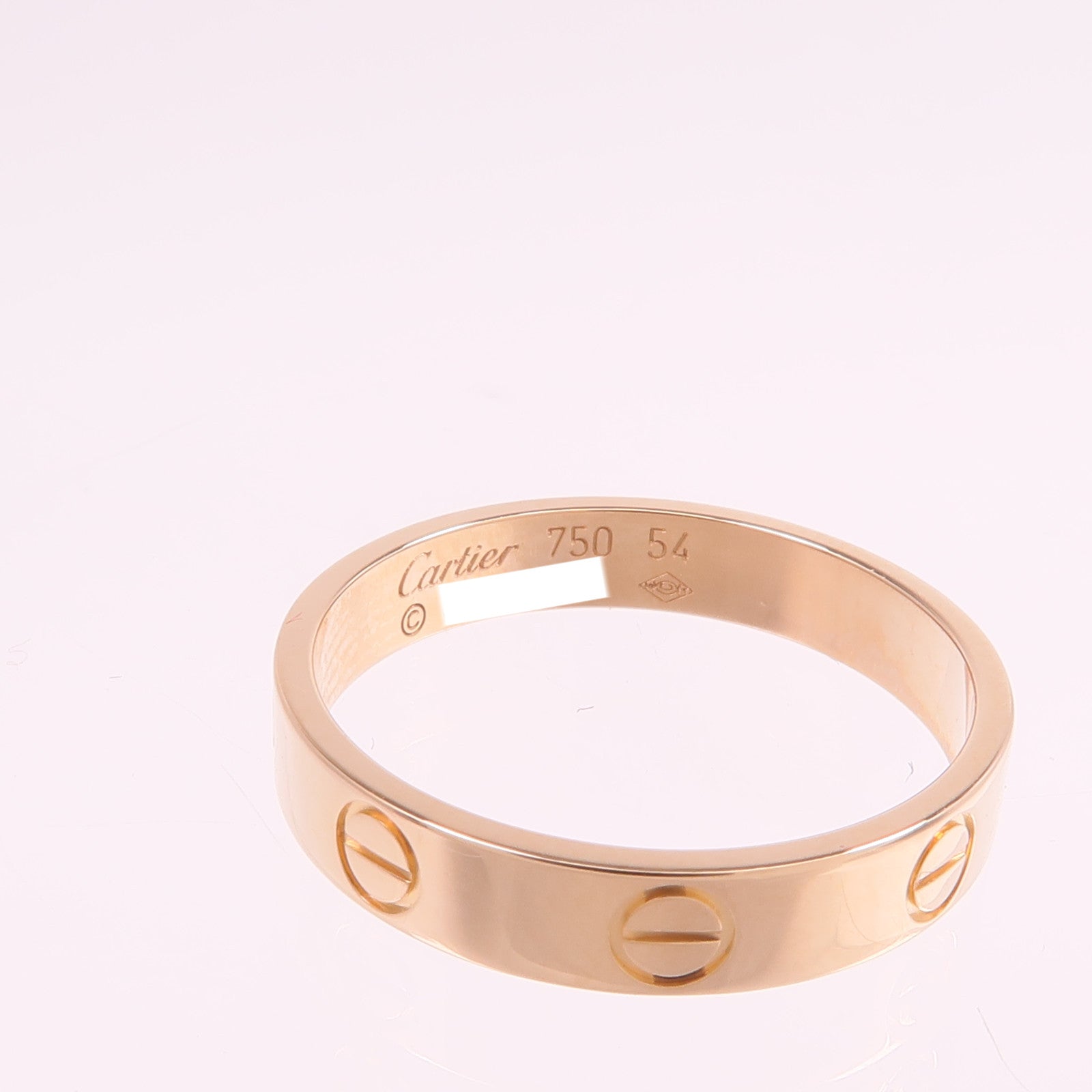 CARTIER 18K玫瑰金Mini Love Ring戒指Cartier#54/US#7