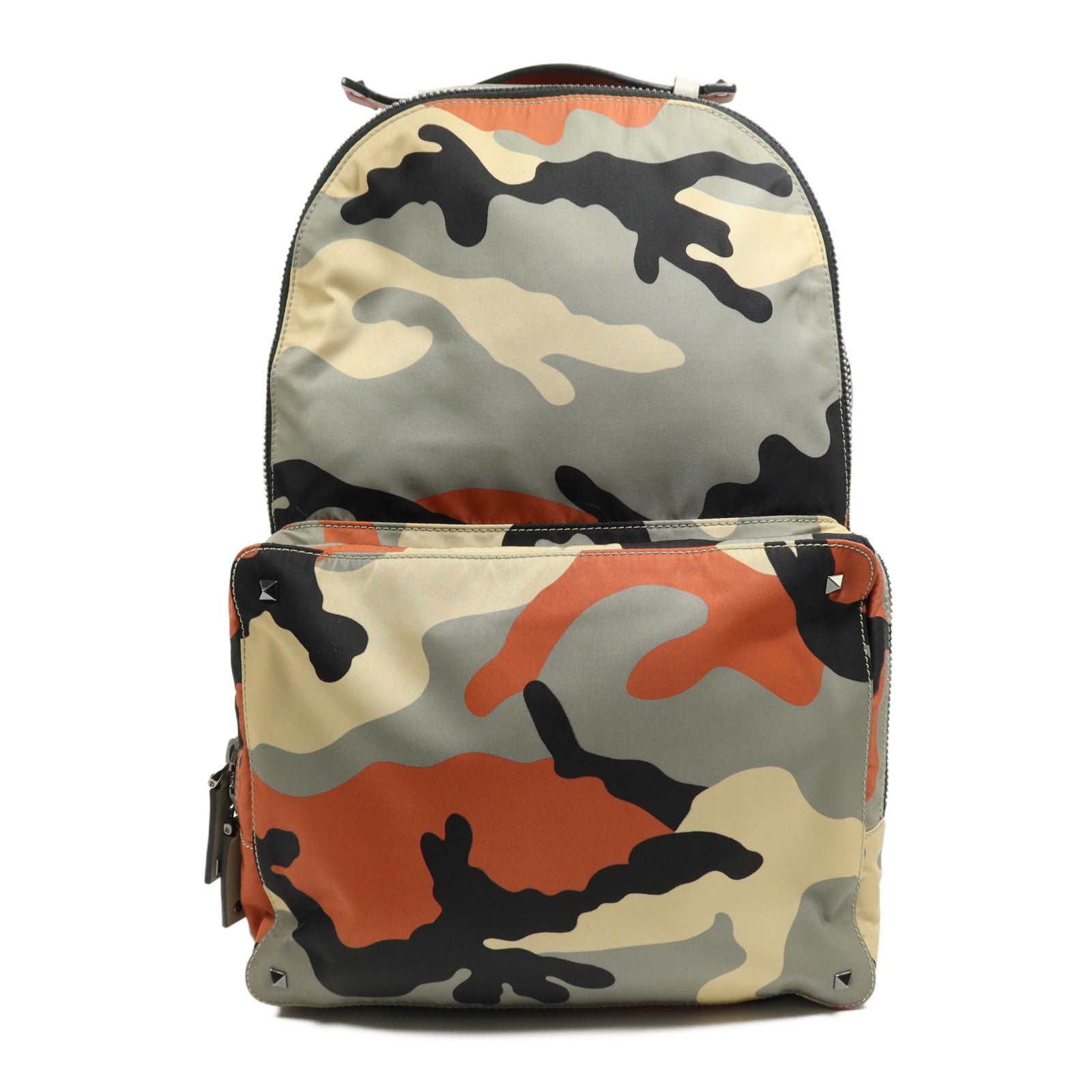 Valentino 尼龍Rucksack銀扣背包