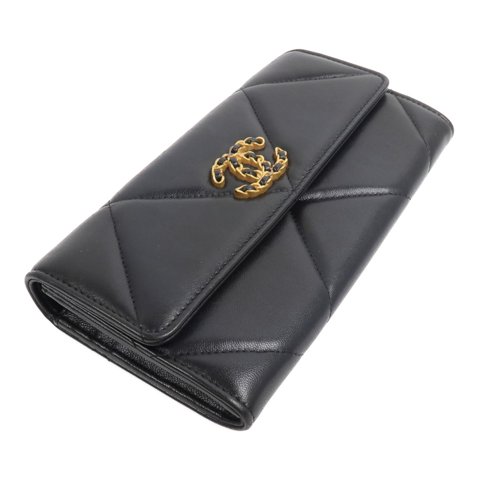 CHANEL 羊皮皮革19 Long Wallet長錢包
