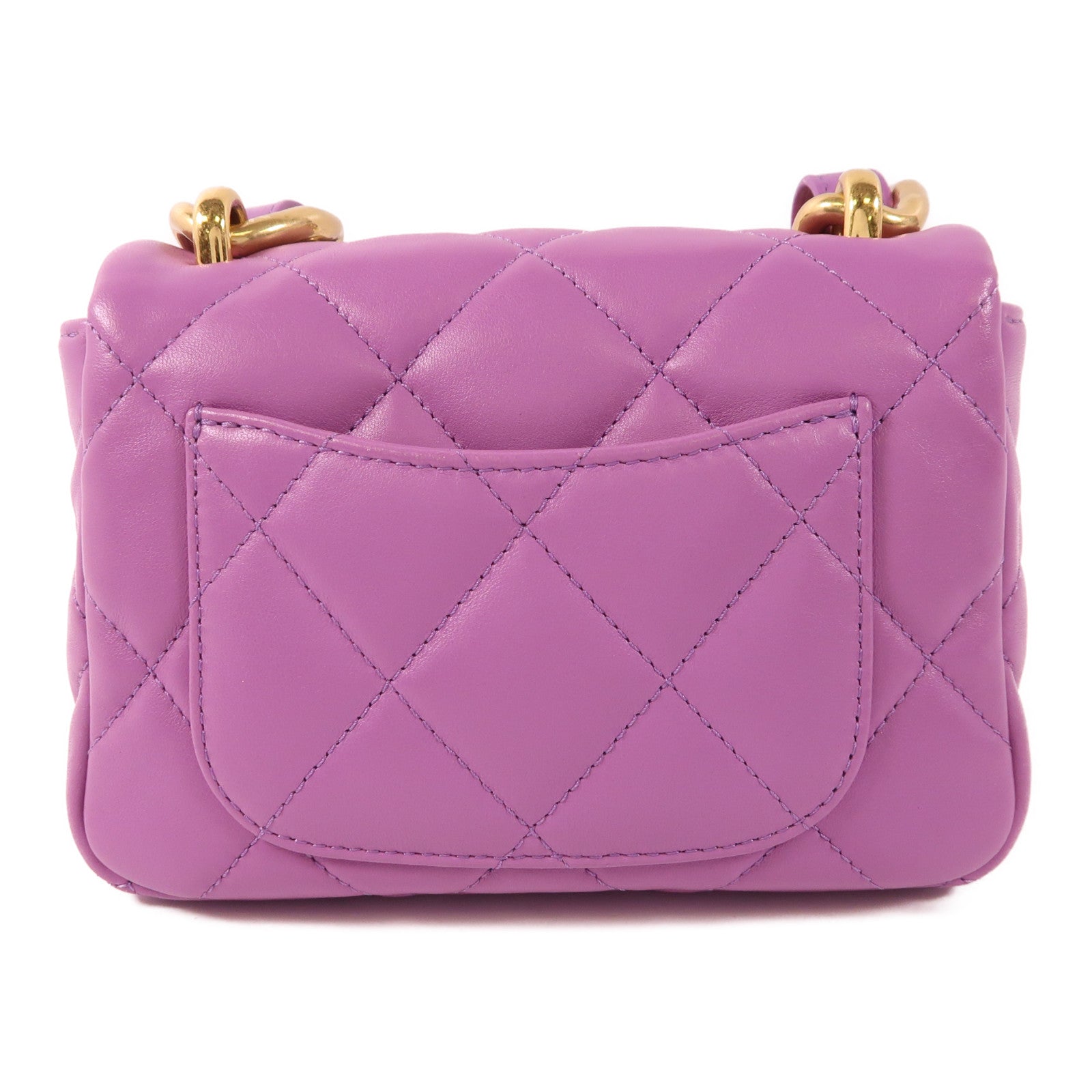 CHANEL 【激減優惠】羊皮皮革Mini Flap Bag金扣肩背袋