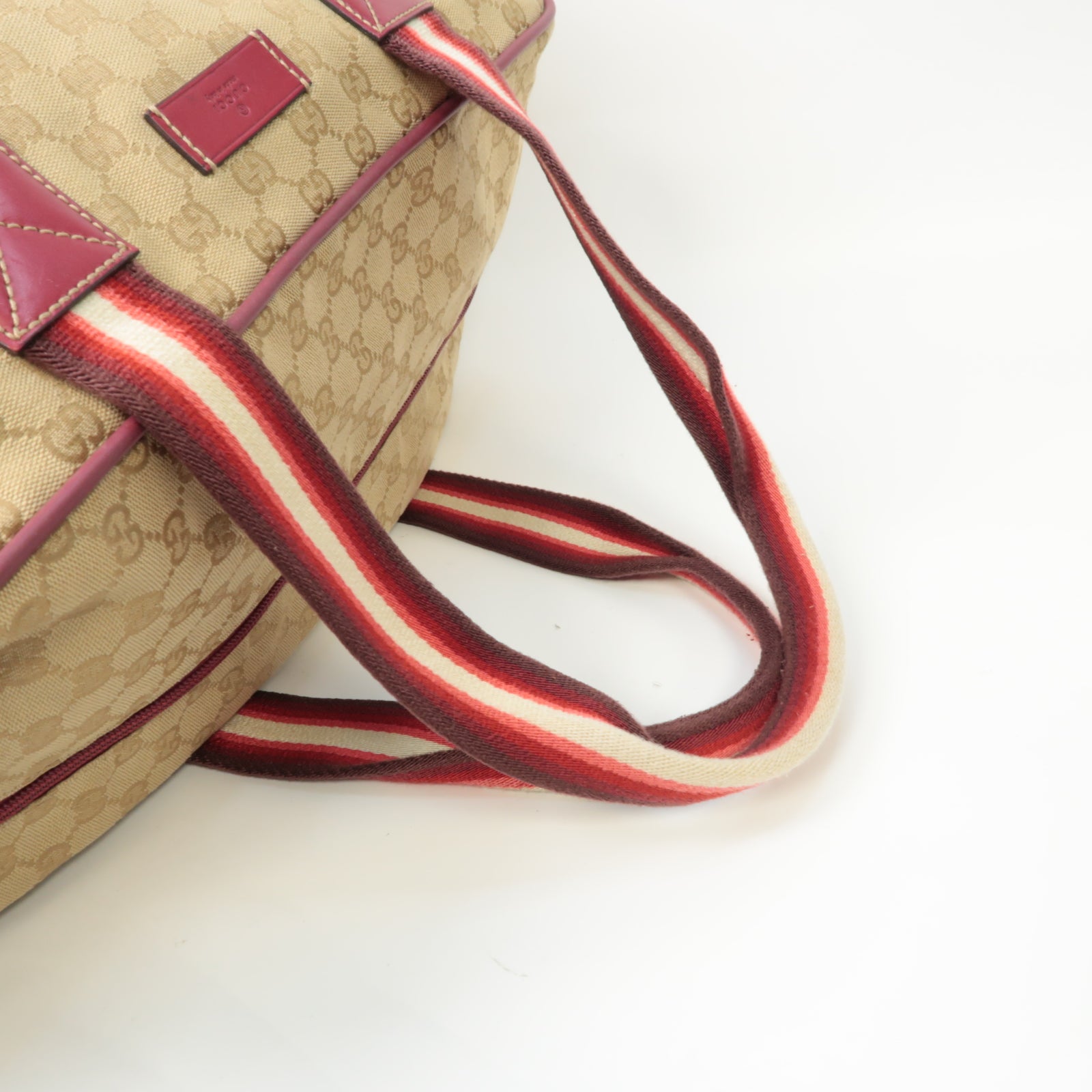 GUCCI 【激減優惠】帆布Shoulder Bag肩背袋棕色/紅色