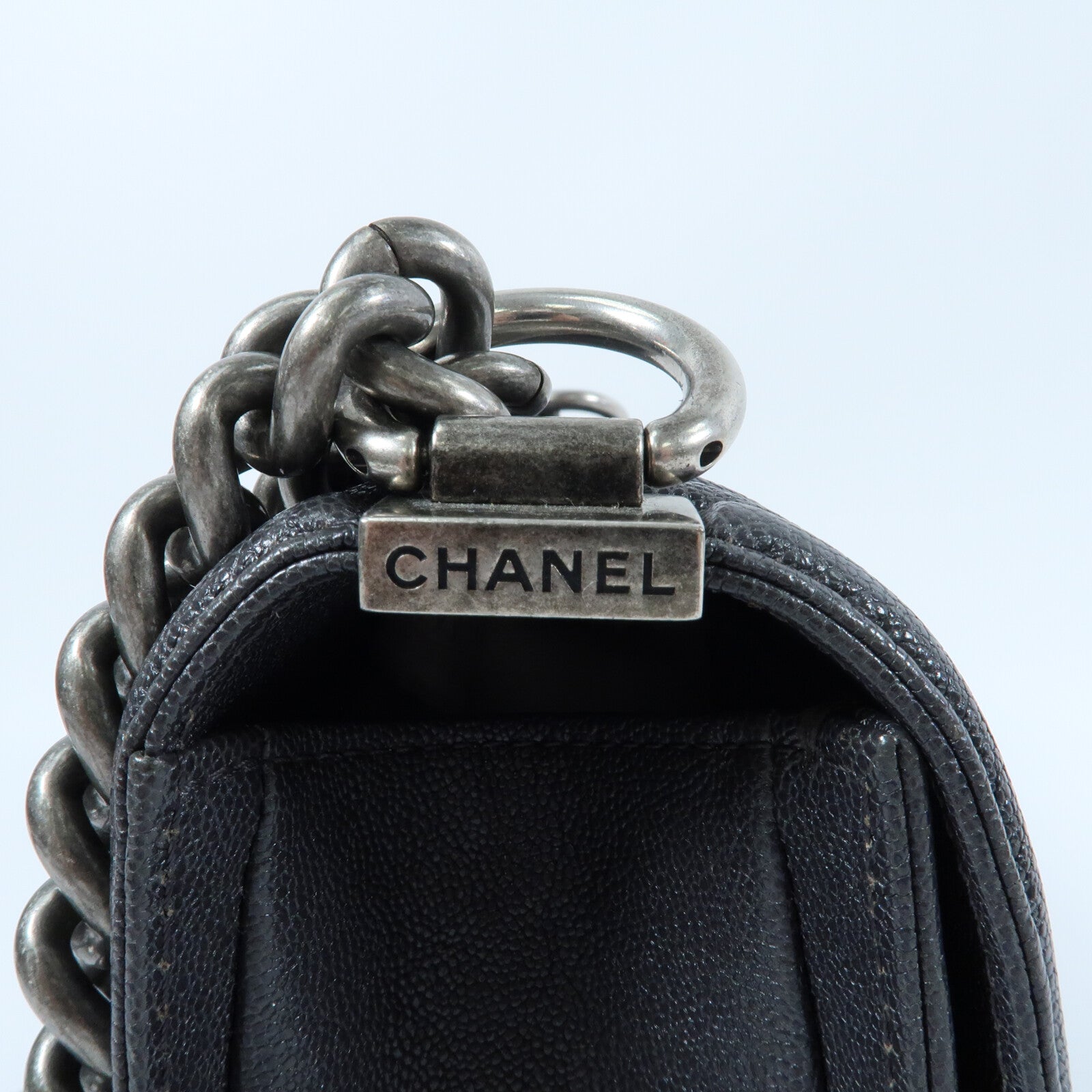 CHANEL 牛皮皮革Boy 20鏈帶肩背袋