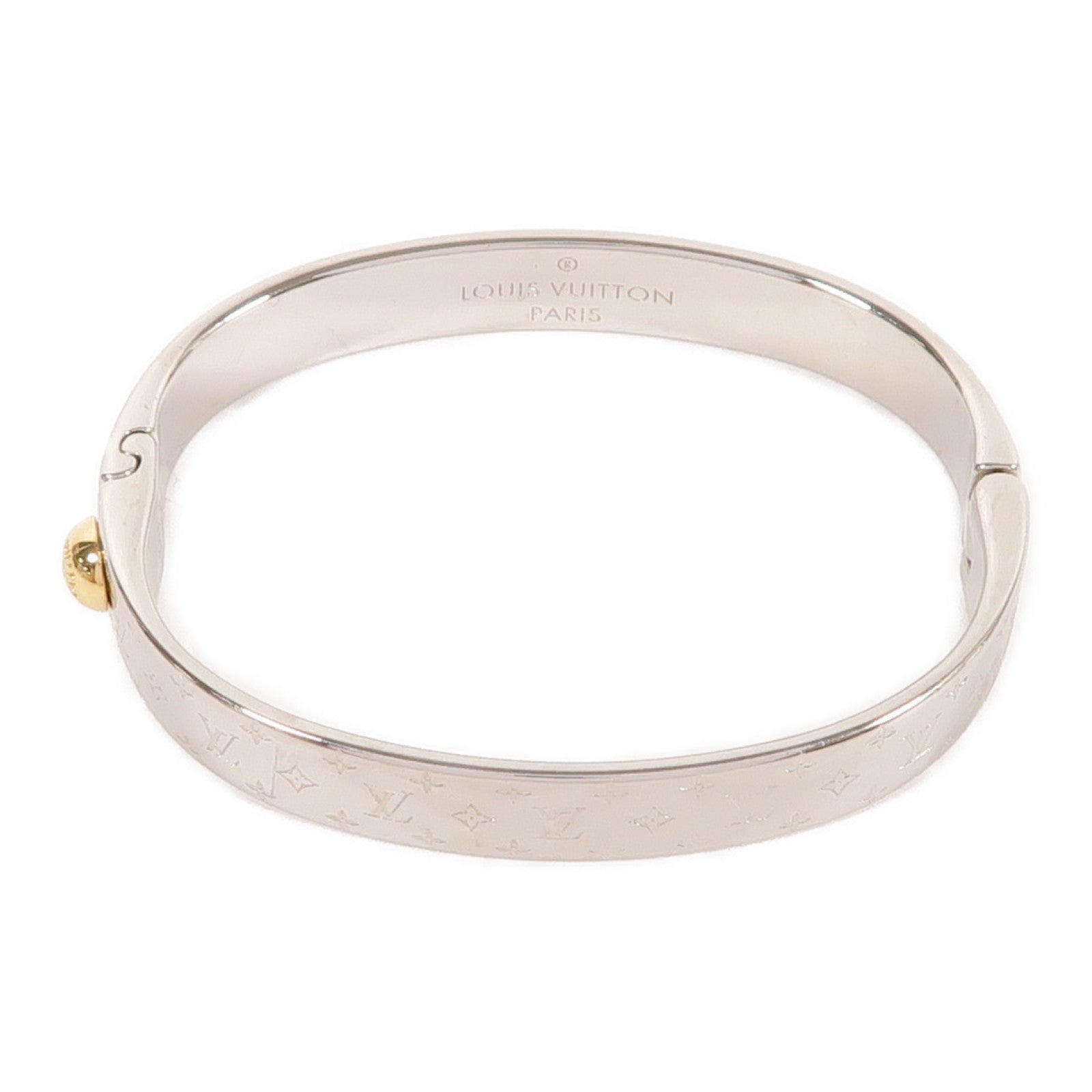 LOUIS VUITTON 金屬Nanogram Cuff手鐲