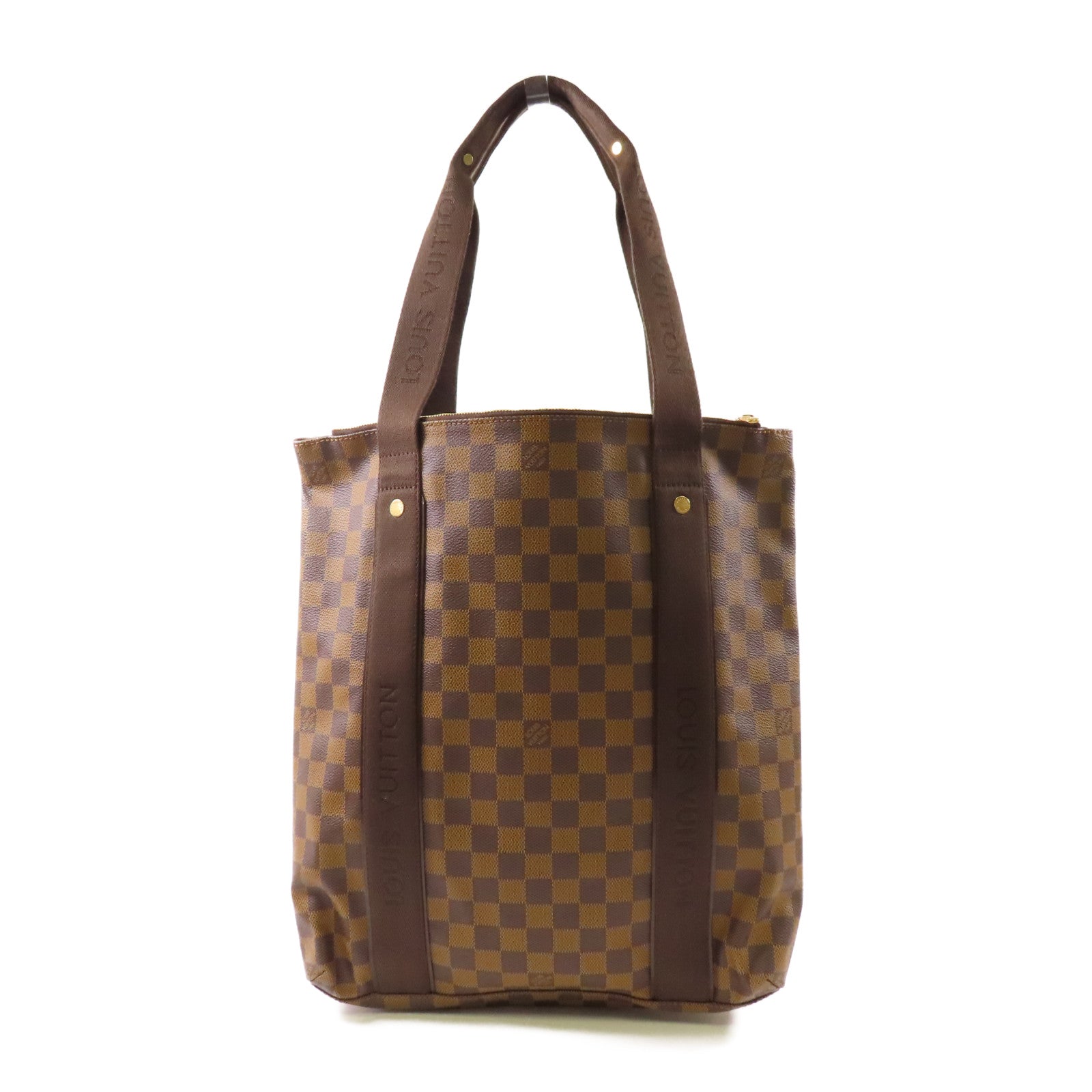 LOUIS VUITTON Damier Beaubourg金扣肩背袋棕色
