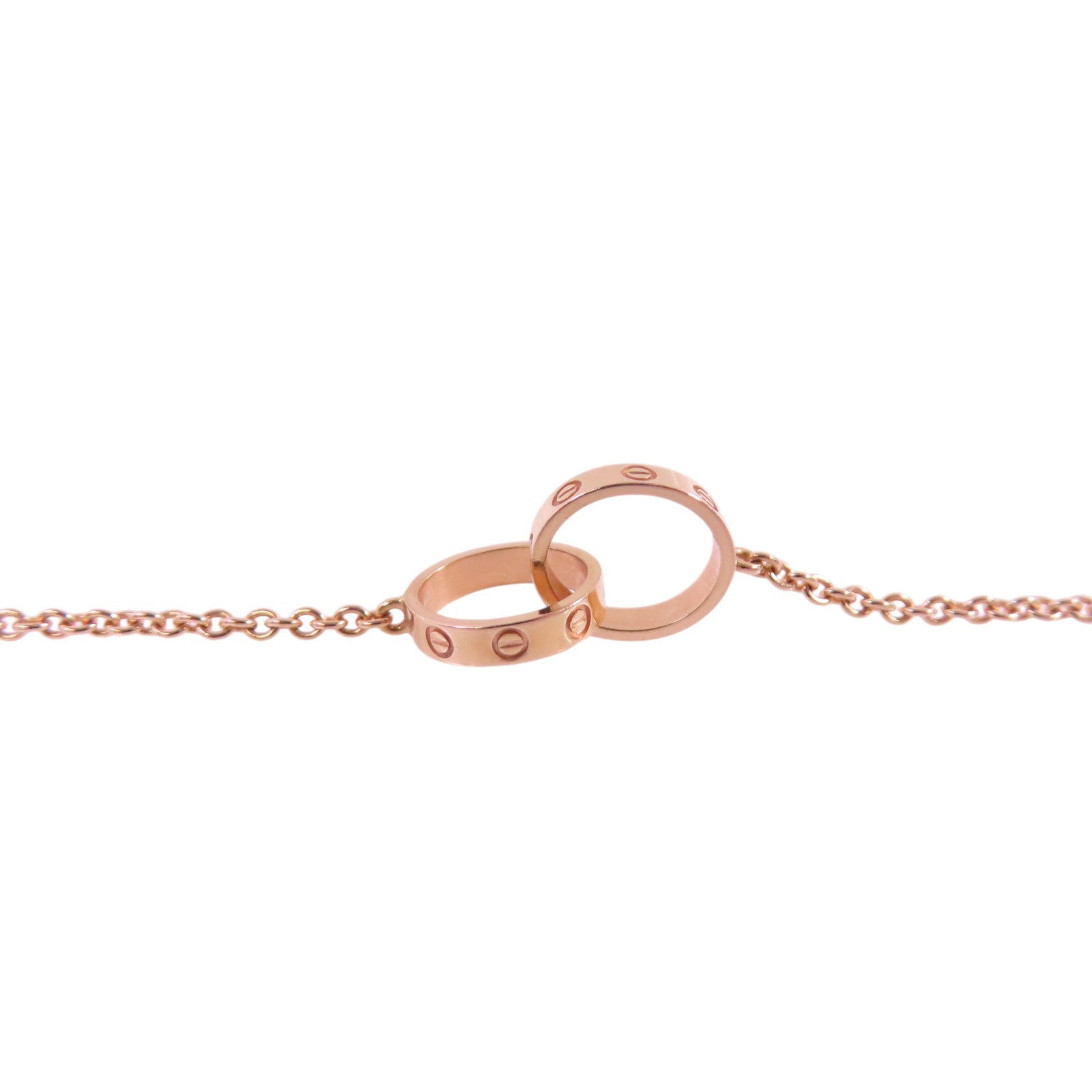CARTIER 【激減優惠】18K玫瑰金Love Bracelet On Chain金扣手鏈