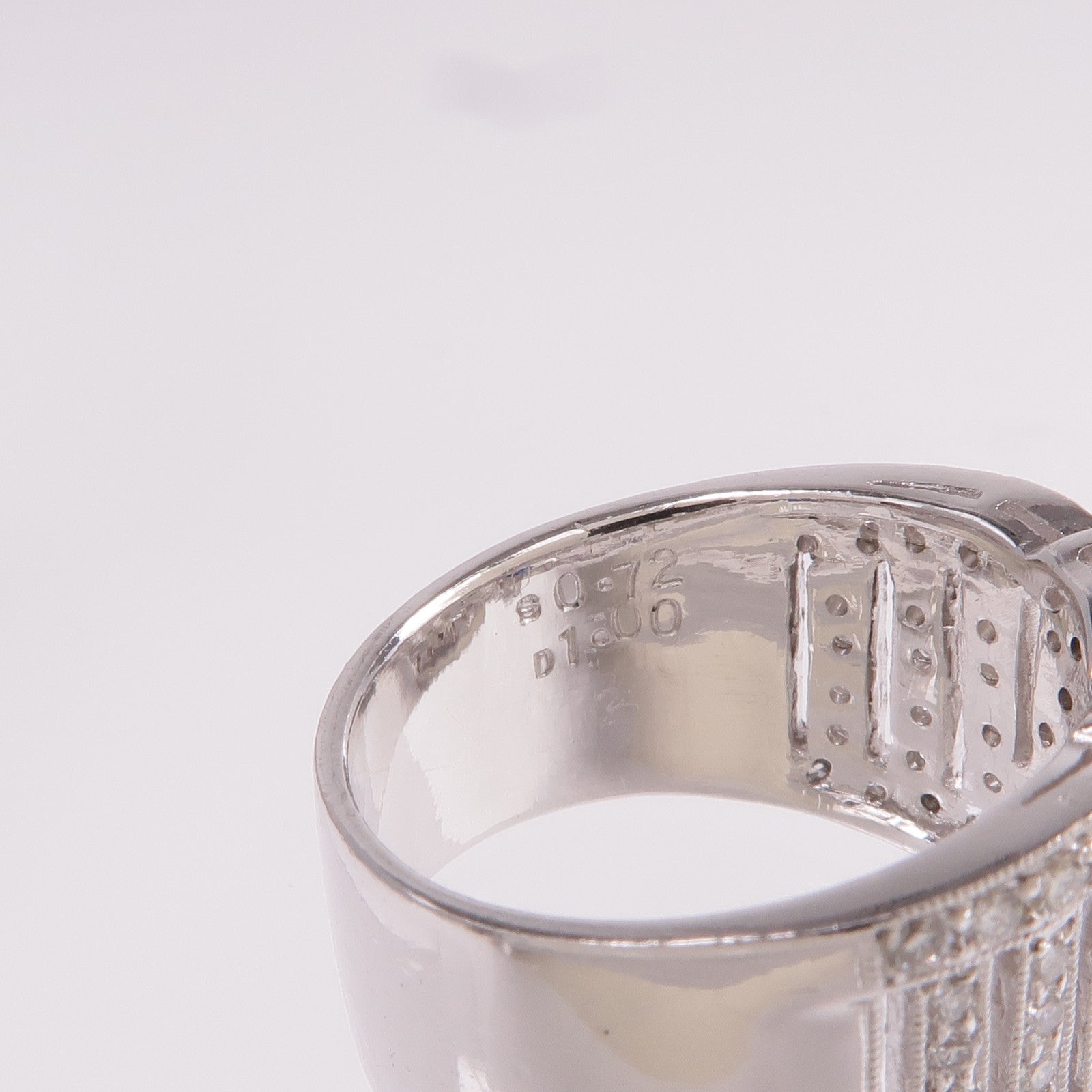 JEWELRY 18K白金Sapphire Diamond Ring藍寶石/鑽石戒指US#6