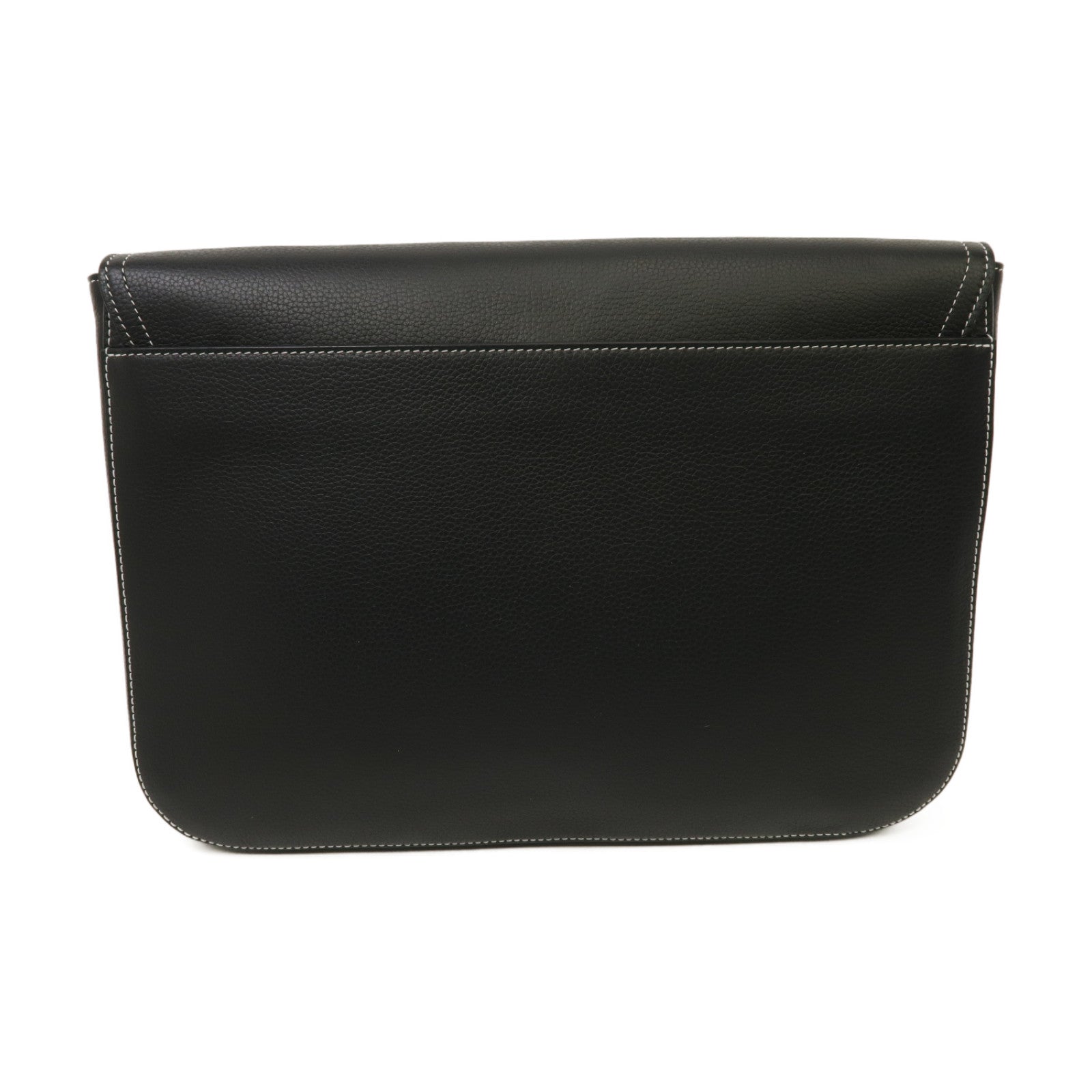 Dior 牛皮皮革Saddle A4 Pouch銀扣手拿包黑色