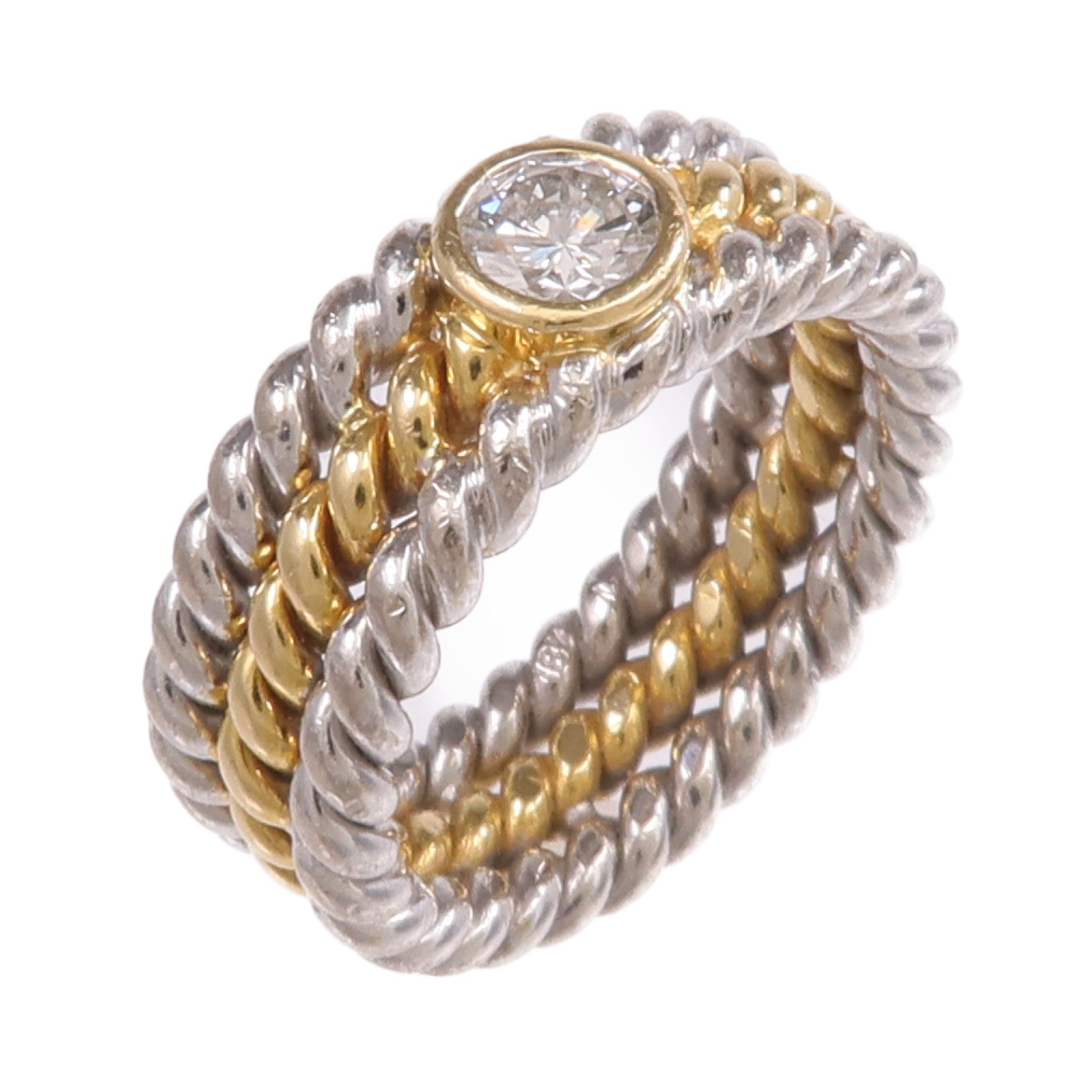 JEWELRY 18K黃金/白金Diamond Ring鑽石戒指US#6