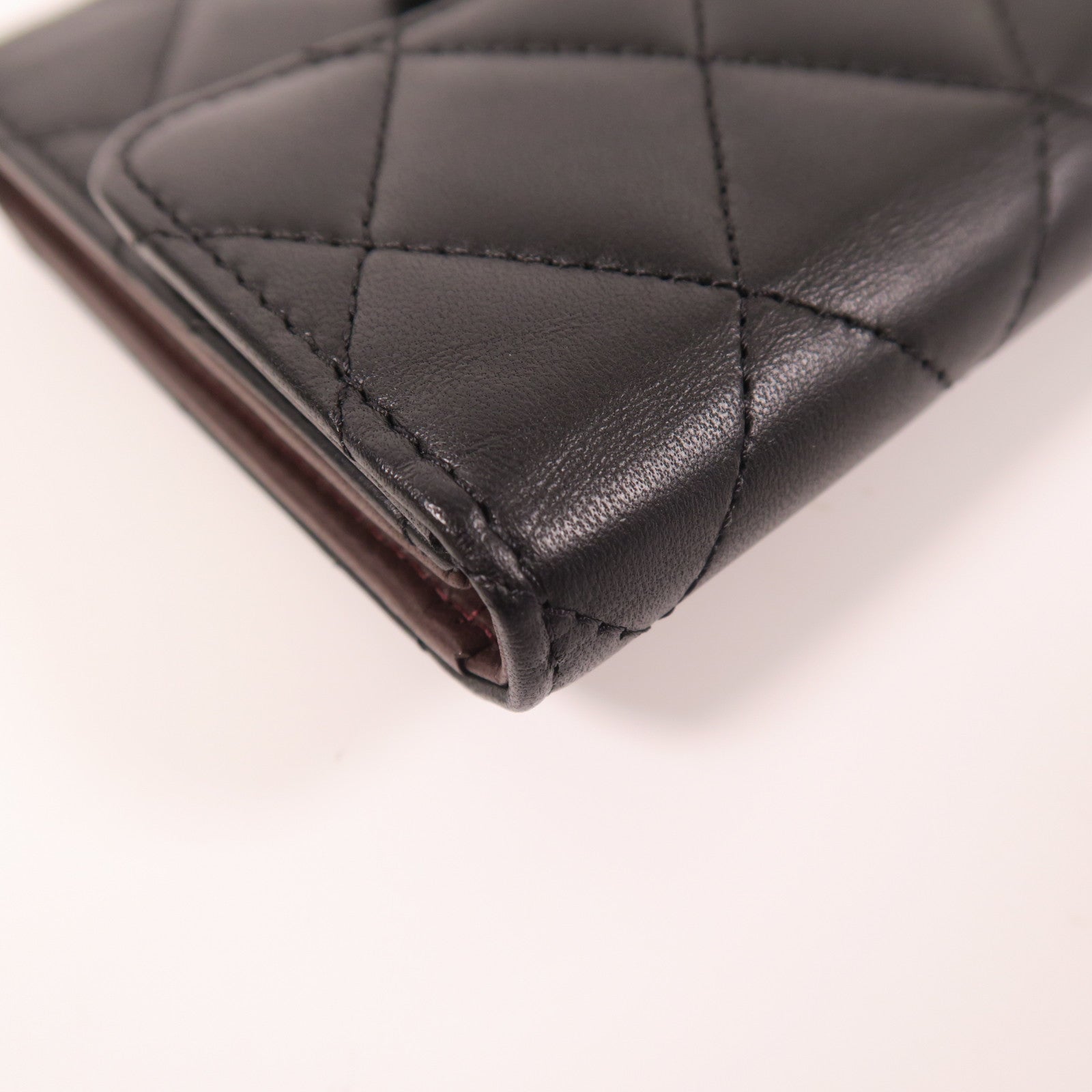 CHANEL 羊皮皮革Wallet銀扣錢包