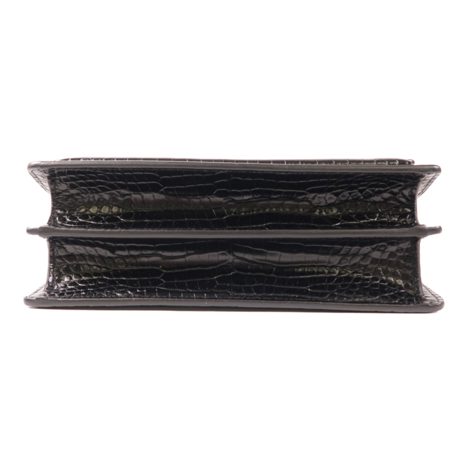 SAINT LAURENT 牛皮皮革Sunset Chain Shoulder Bag銀扣鏈帶肩背袋