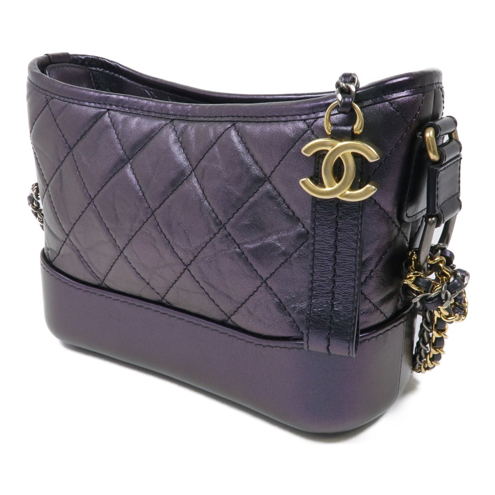 CHANEL 牛皮皮革Gabrielle Small鏈帶肩背袋