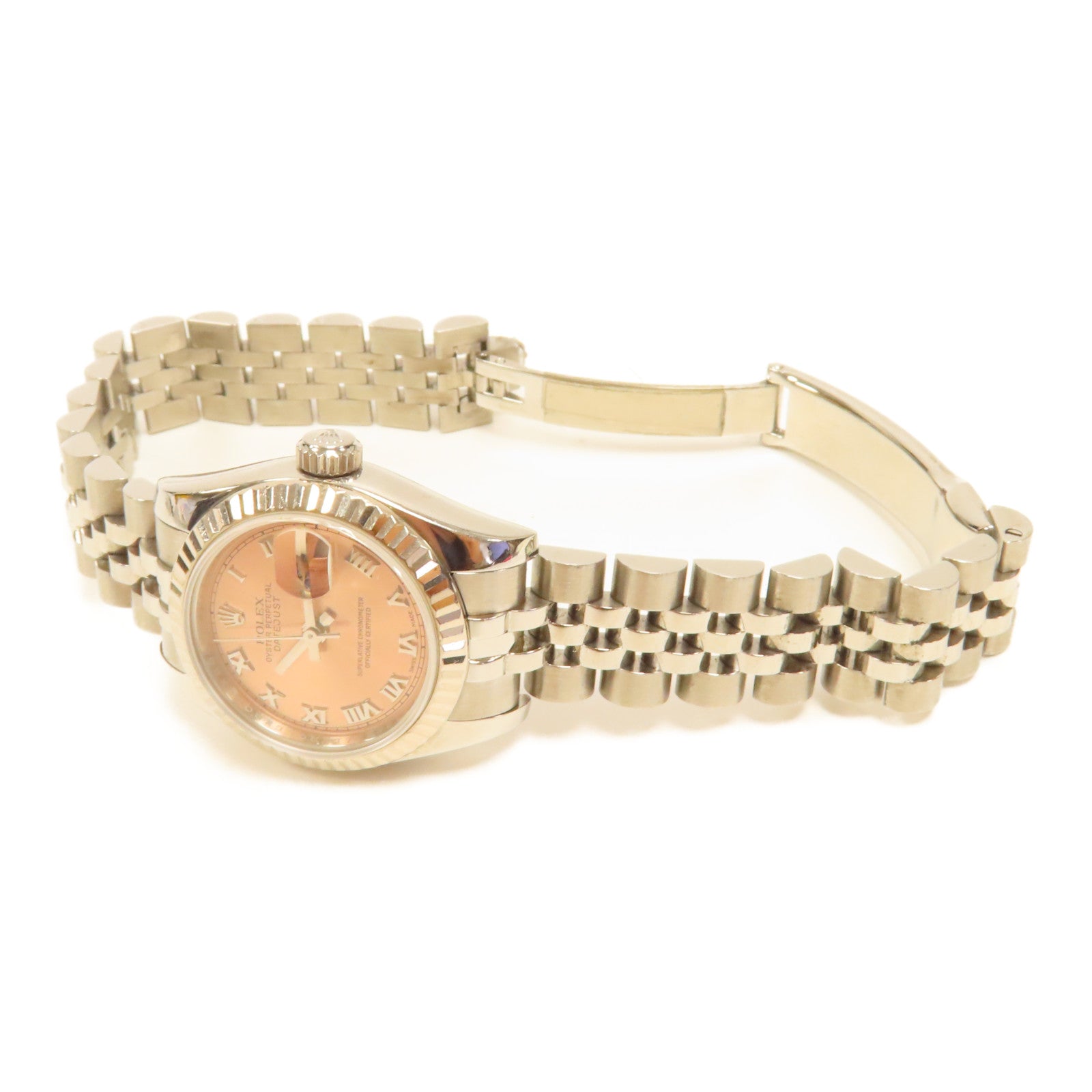 ROLEX Lady Datejust不鏽鋼手錶自動機芯粉紅色