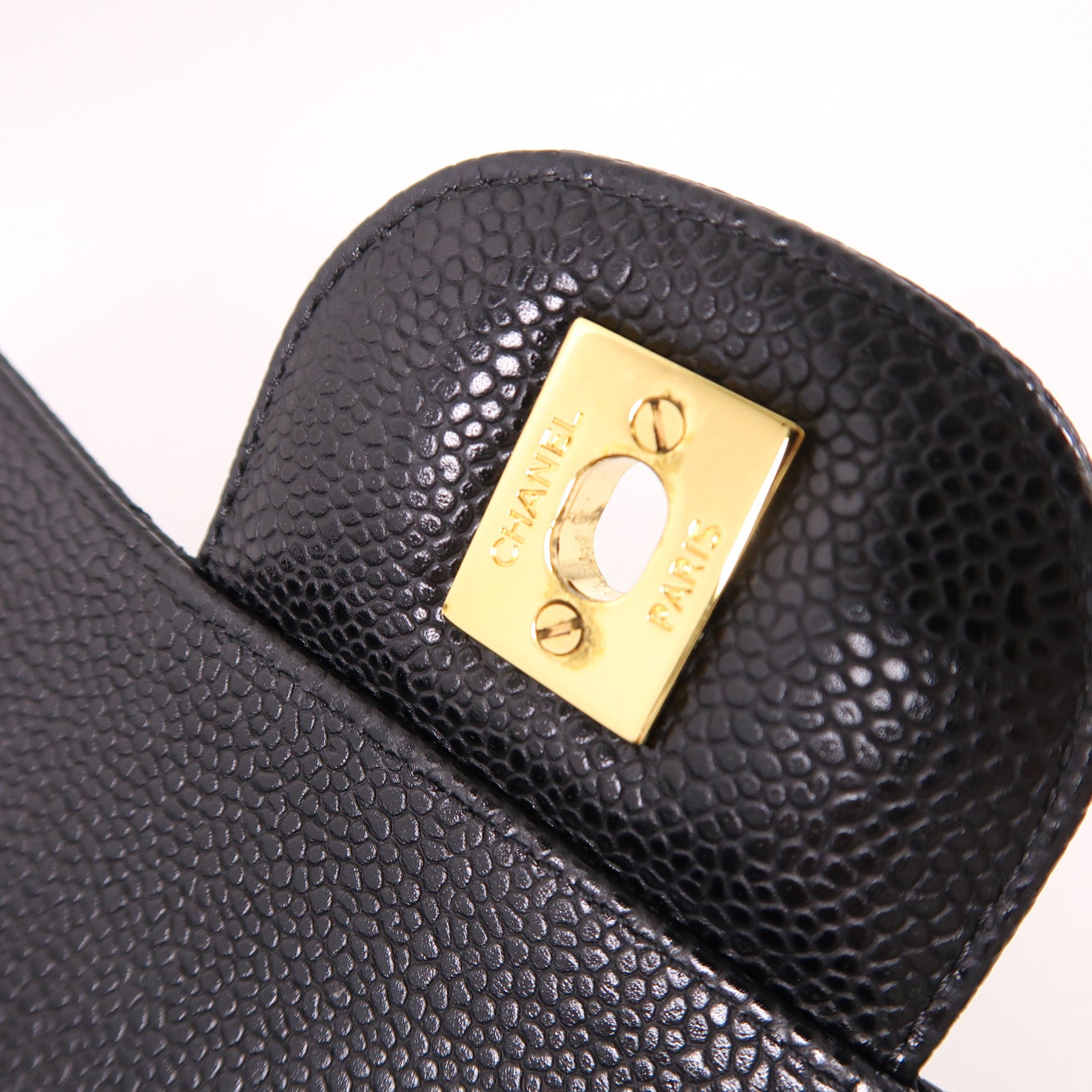 CHANEL CC GHW Large Classic Chain Shoulder Bag Calfskin Leather Black