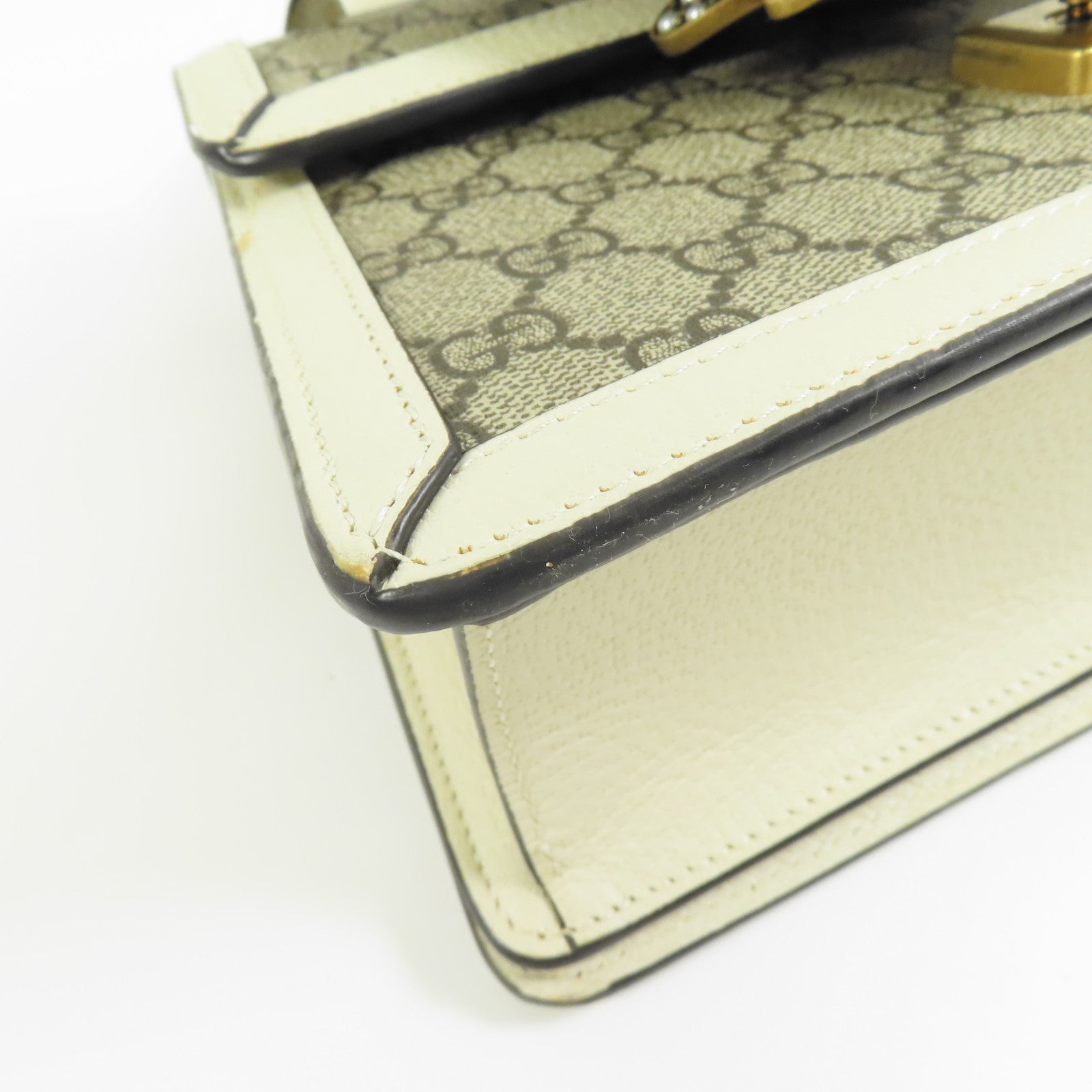 GUCCI 塗層帆布/皮革Queen Margaret金扣手挽肩背兩用袋