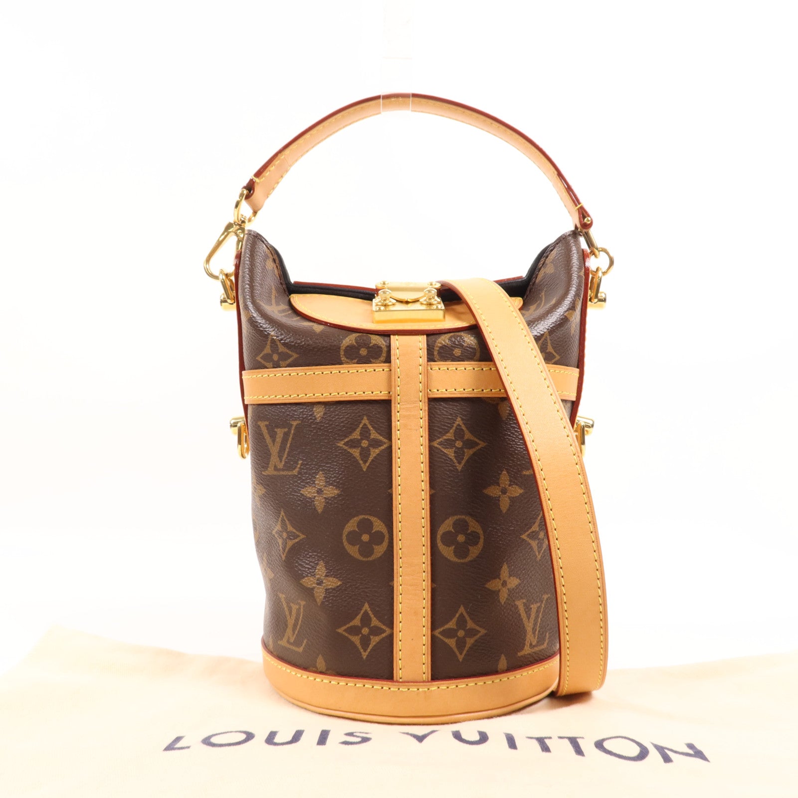 LOUIS VUITTON Monogram Duffle金扣手挽肩背兩用袋