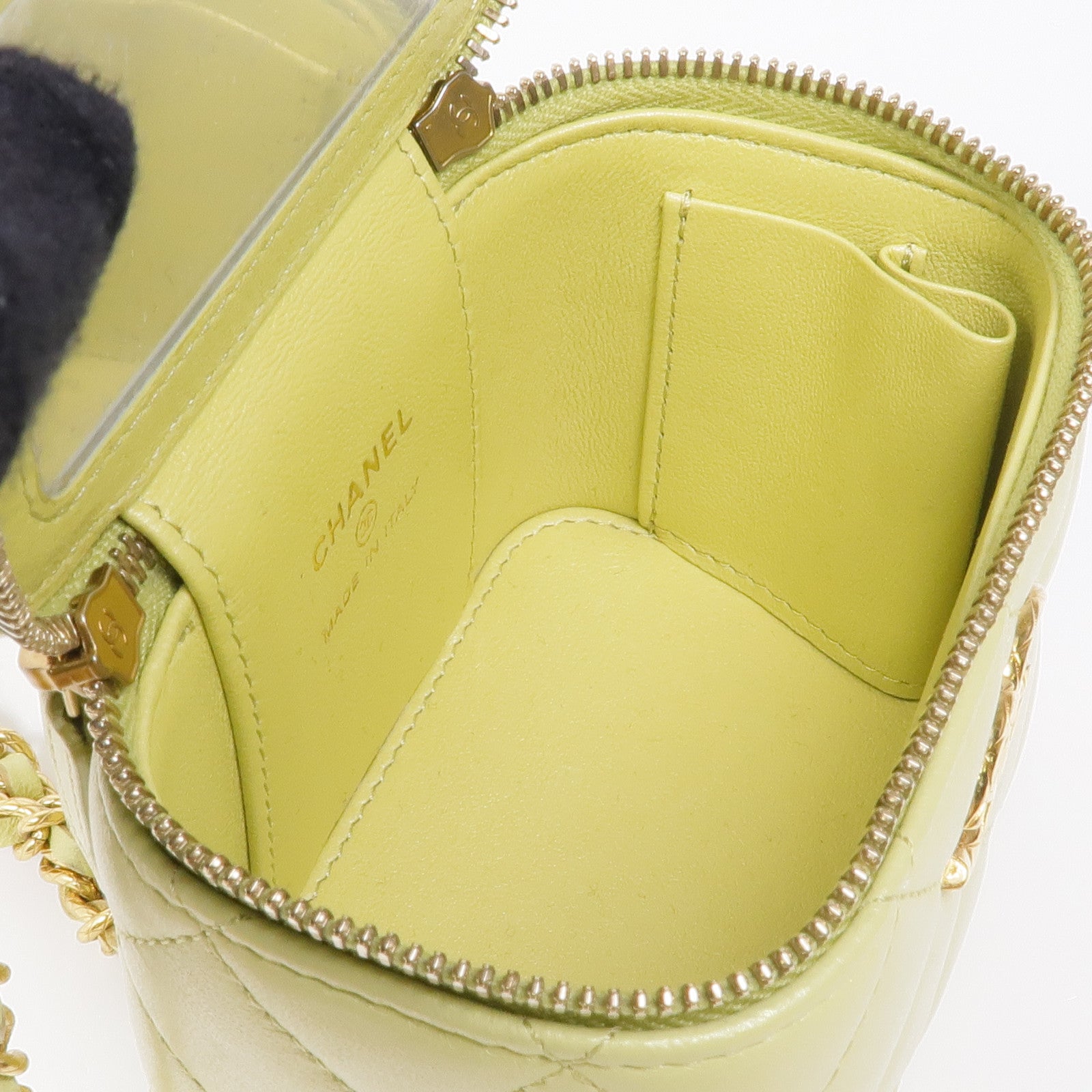 CHANEL 羊皮皮革Vanity Case金扣鏈帶肩背袋