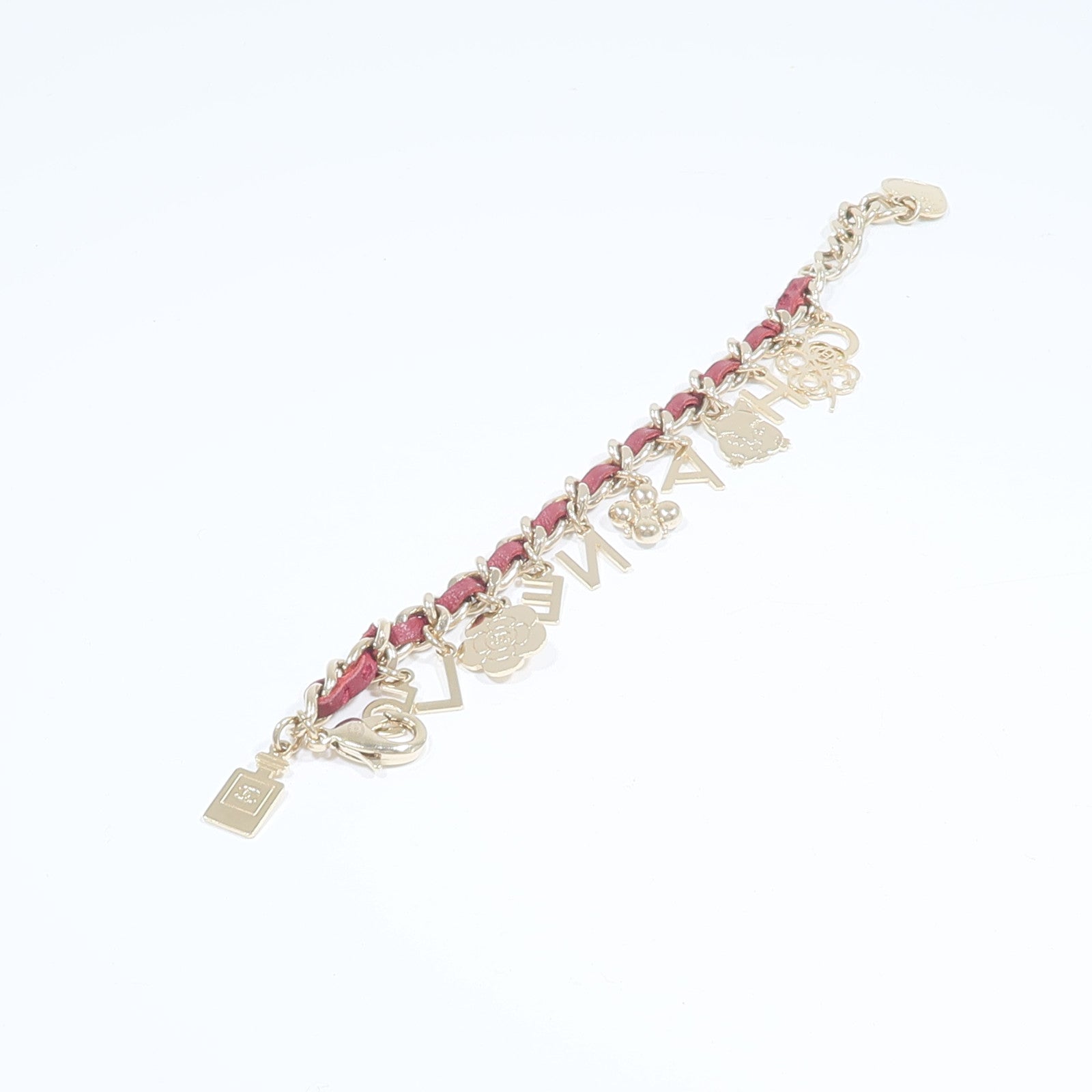 CHANEL 金屬/皮革Multi Charm Bracelet手鏈