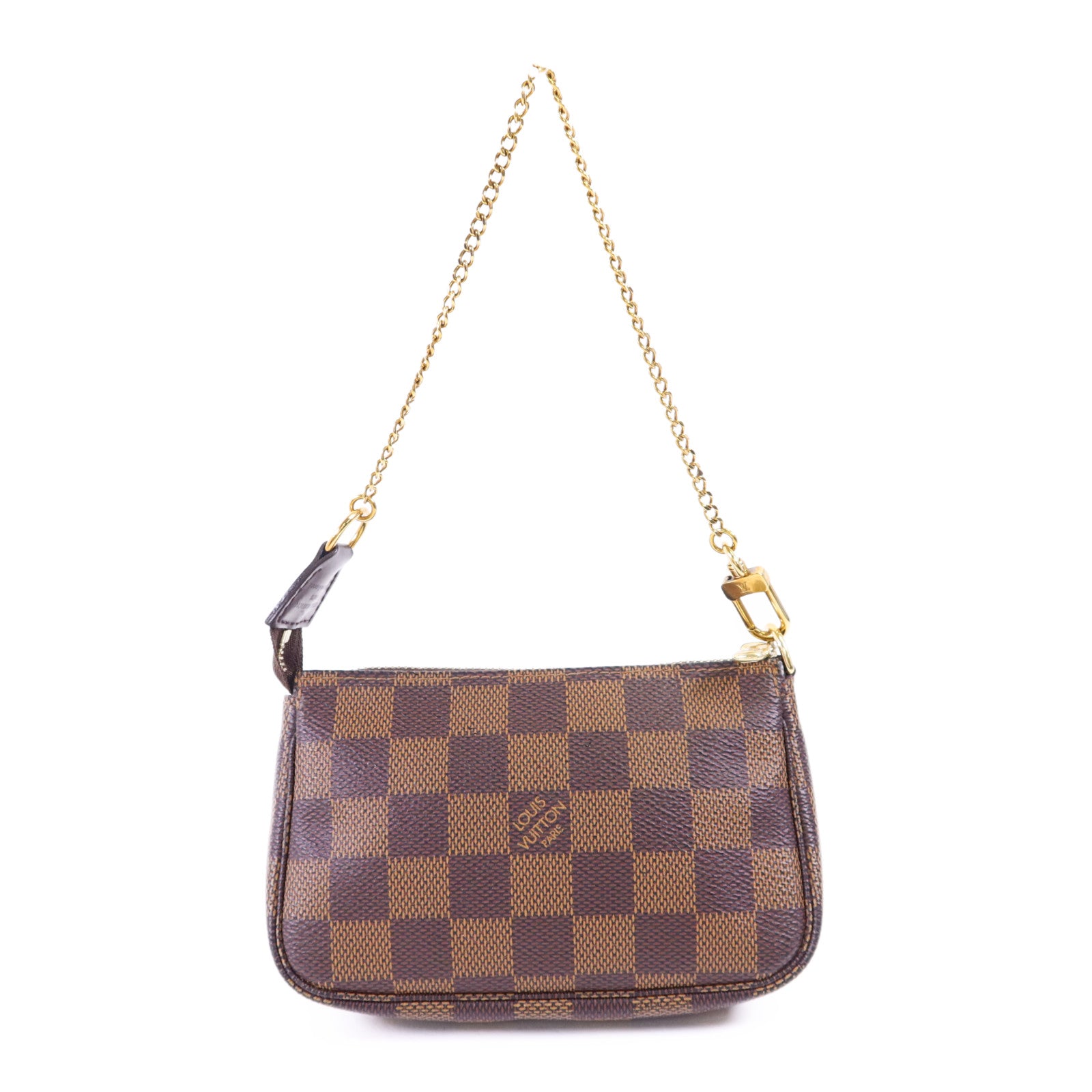 LOUIS VUITTON 【激減優惠】Damier Mini Pochette Accessories 金扣手拿包