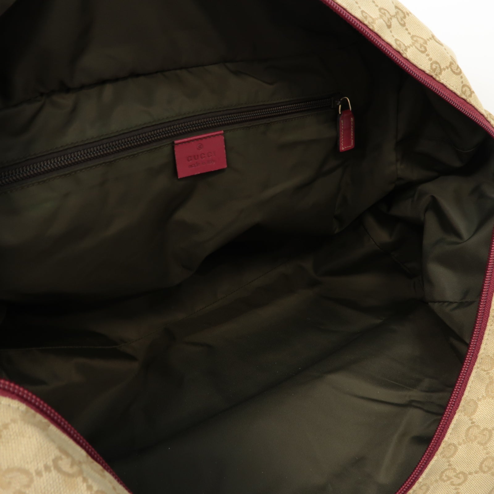 GUCCI 【激減優惠】帆布Shoulder Bag肩背袋棕色/紅色