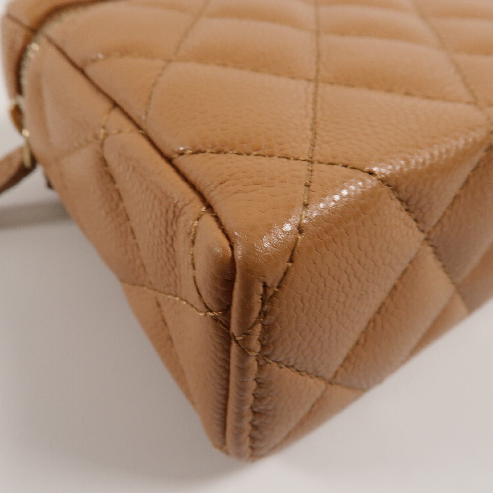 CHANEL 牛皮皮革LP Vanity Case鏈帶手挽肩背兩用袋