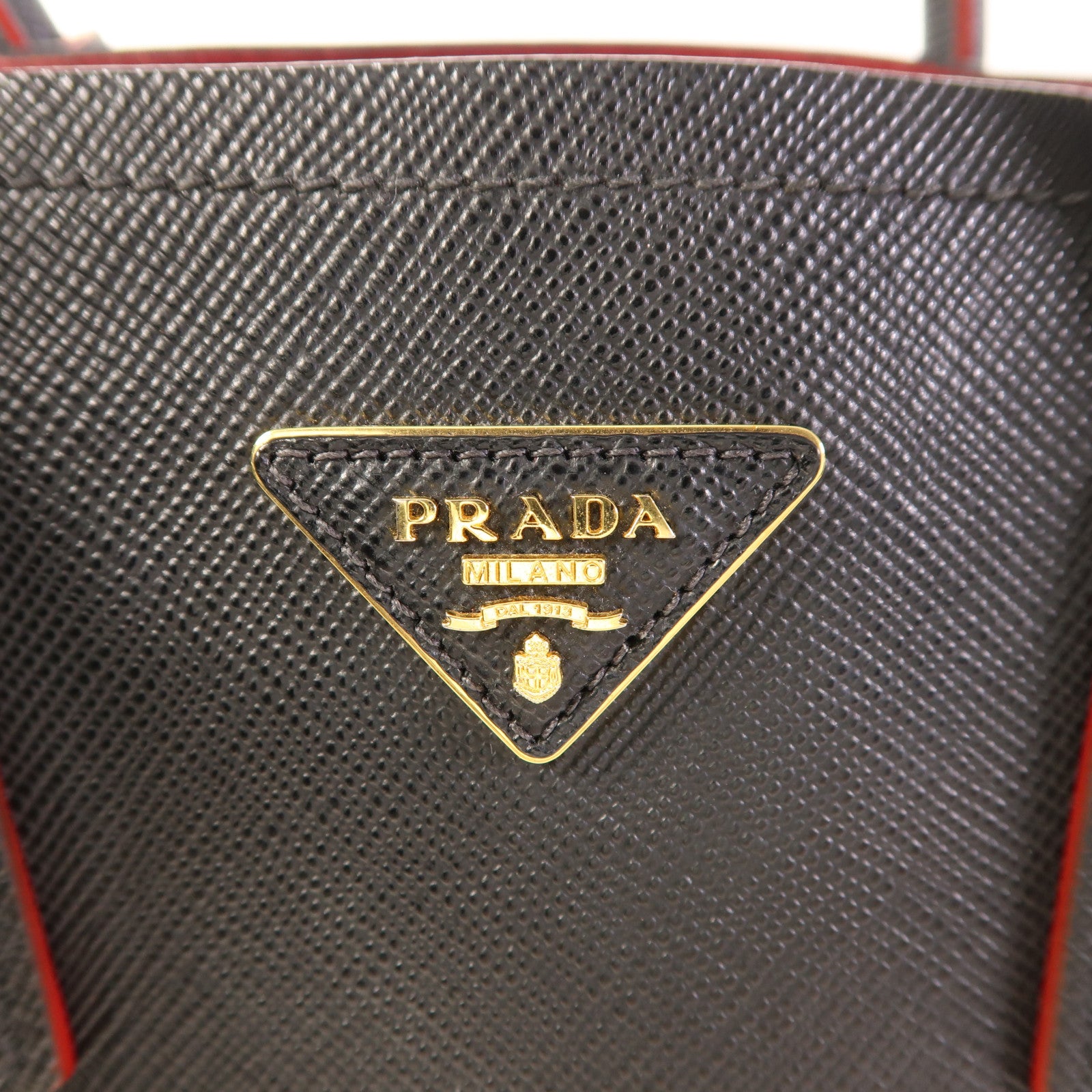 PRADA Saffiano皮革Galleria金扣手挽肩背兩用袋