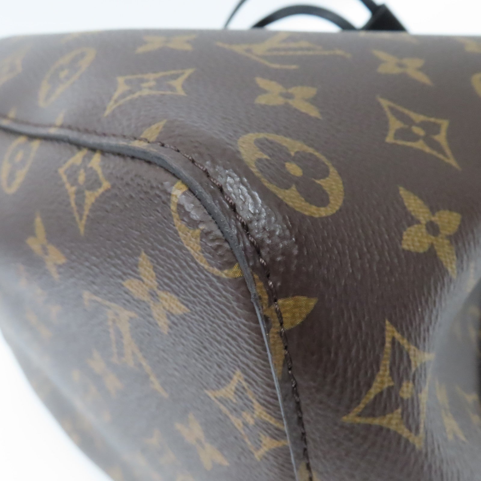 LOUIS VUITTON Monogram NeoNoe MM金扣肩背袋啡色/黑色