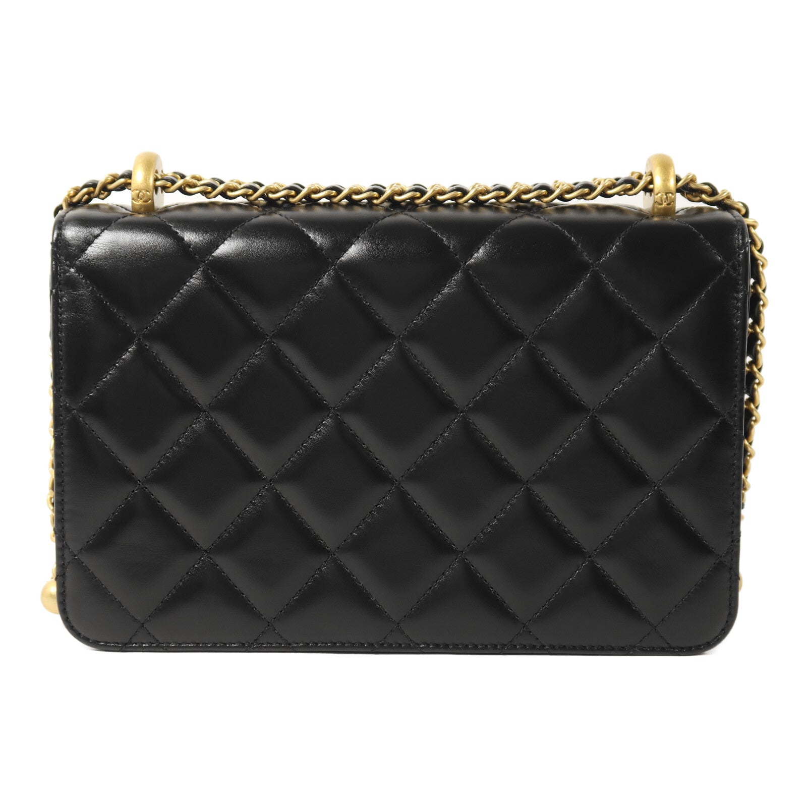CHANEL 牛皮皮革24C鏈帶手挽肩背兩用袋