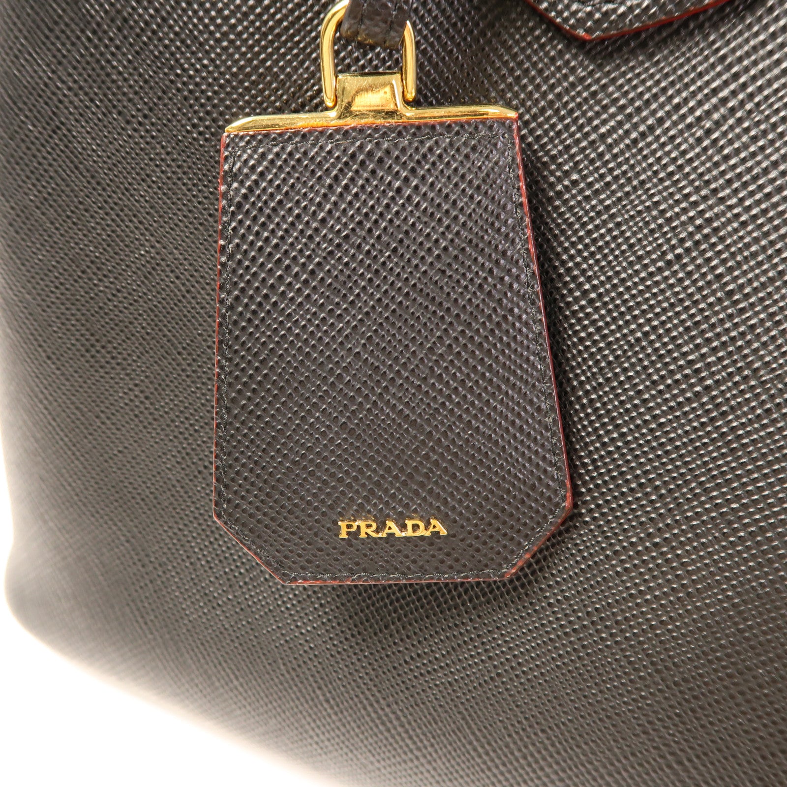 PRADA Saffiano皮革Galleria金扣手挽肩背兩用袋