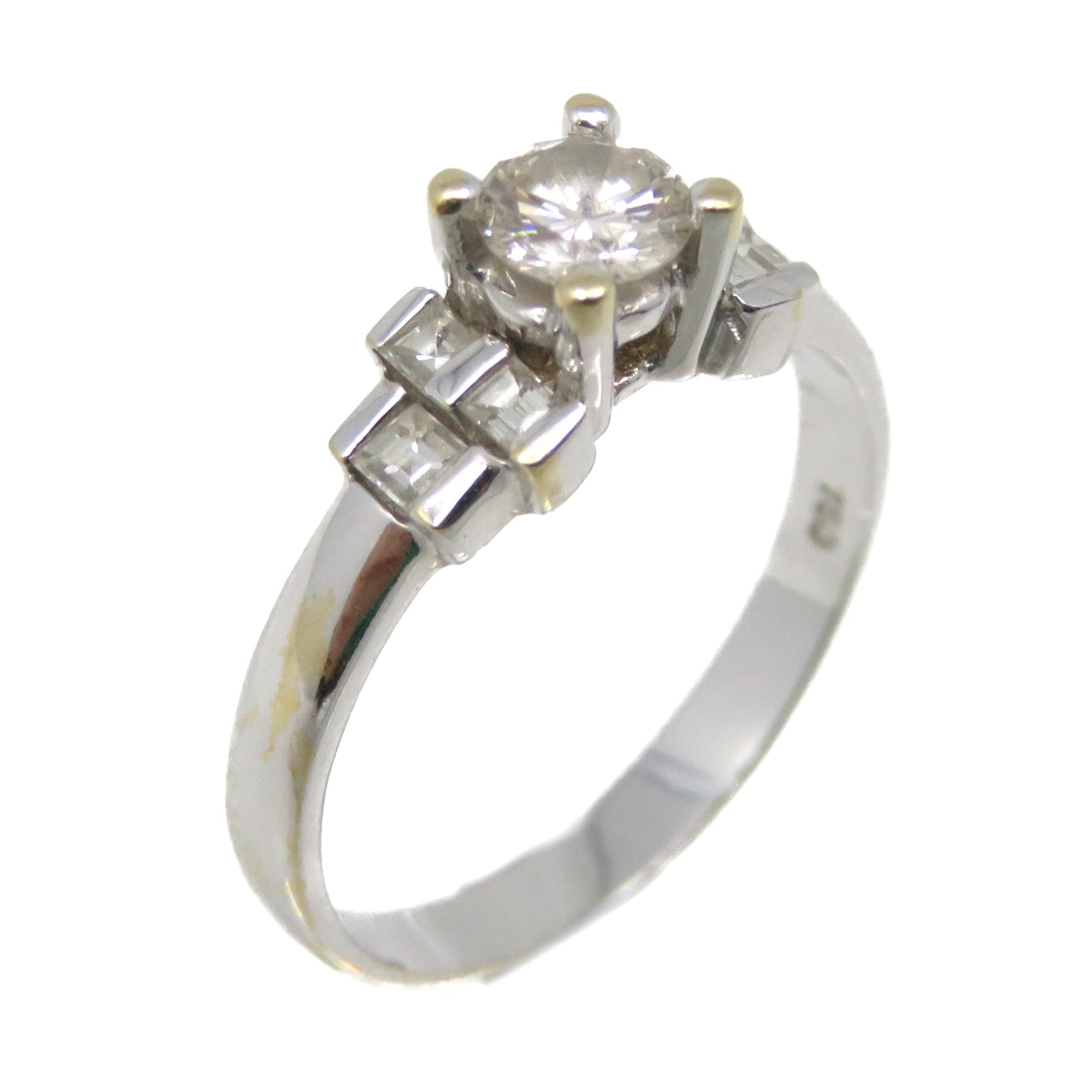 JEWELRY 18K白金/钻石Diamond Ring戒指US#5.5