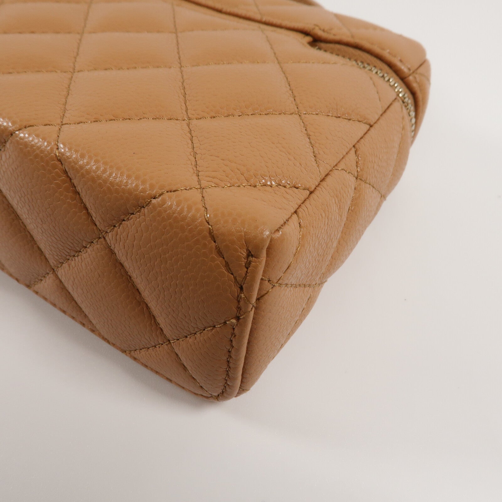 CHANEL 牛皮皮革LP Vanity Case鏈帶手挽肩背兩用袋