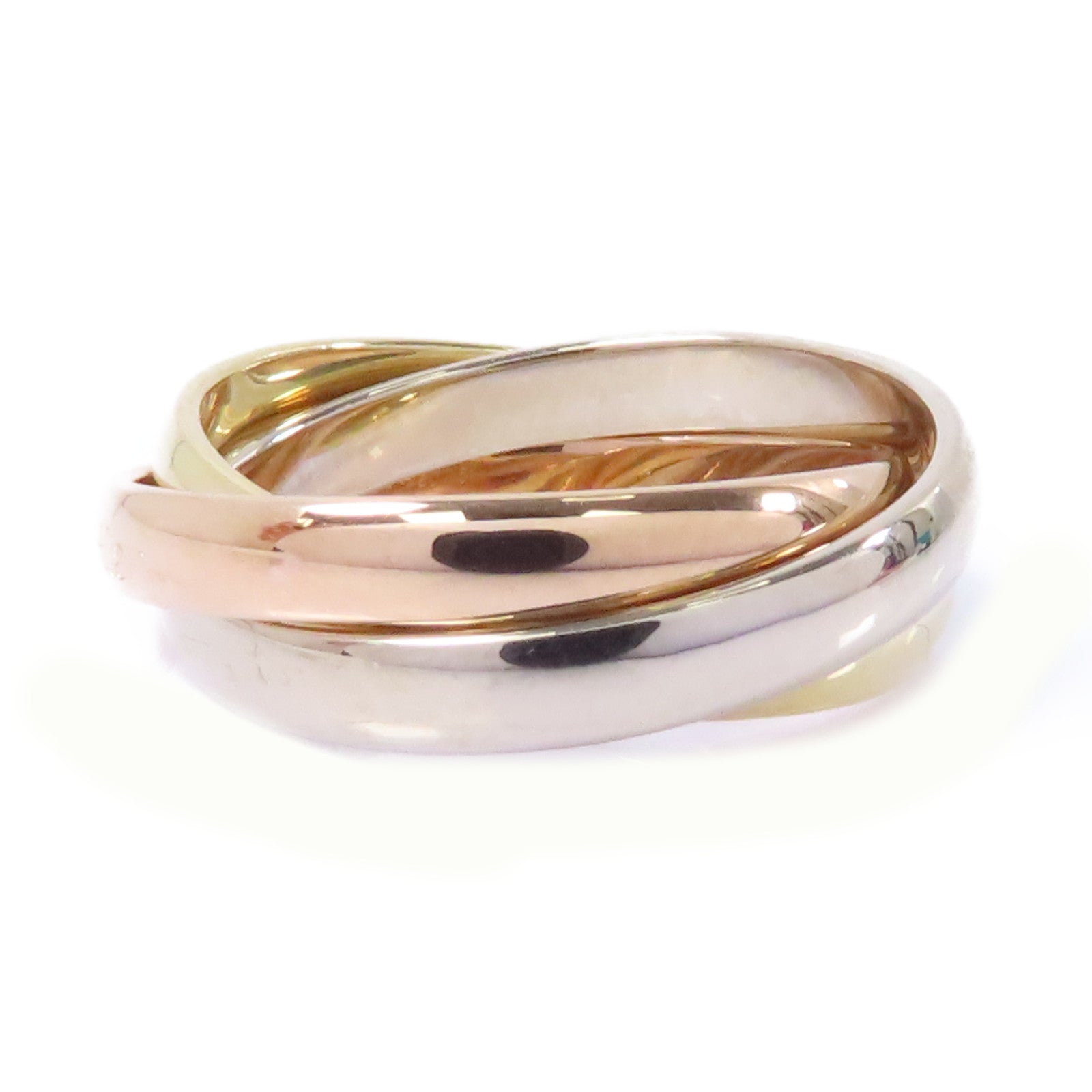 CARTIER 18K黃金/白金/玫瑰金Les Must De Trinity戒指Cartier#51/US#5.75